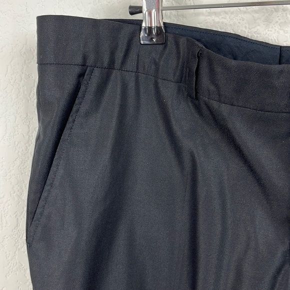 HERMES Wool 150s Flat Front Seamed Trousers Pants Sz 46
