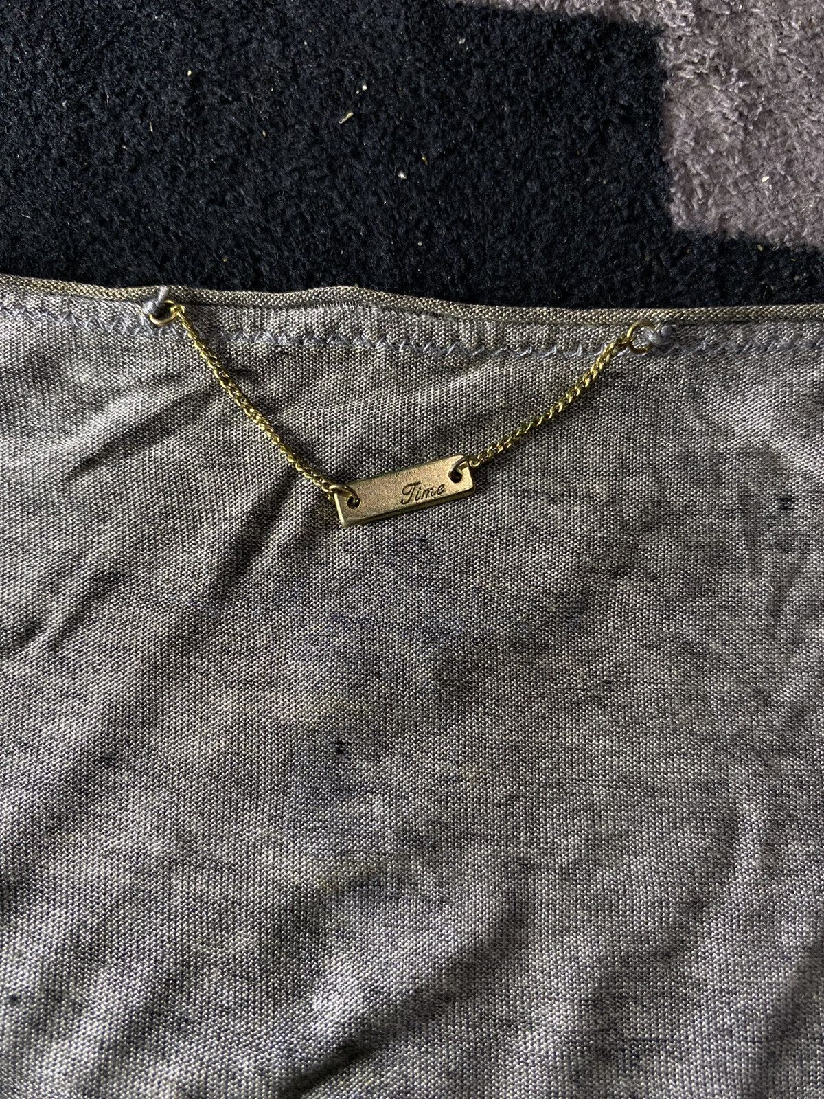 Japanese lgb style time v neck necklace tshirt