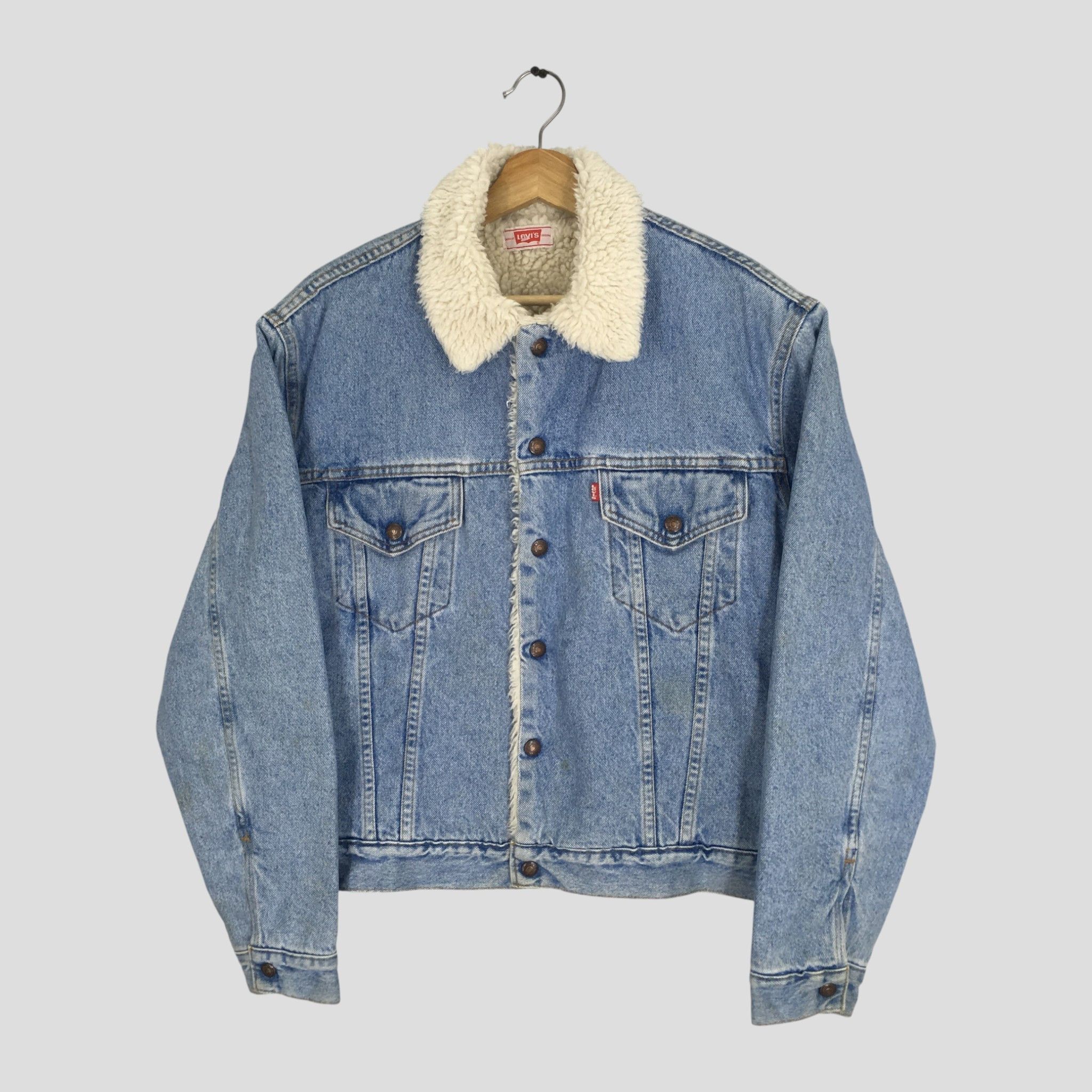 Levi's Vintage 90s Levi's Denim Jacket Jeans Trucker Sherpa Size US M / EU 48-50 / 2 - 1 Thumbnail