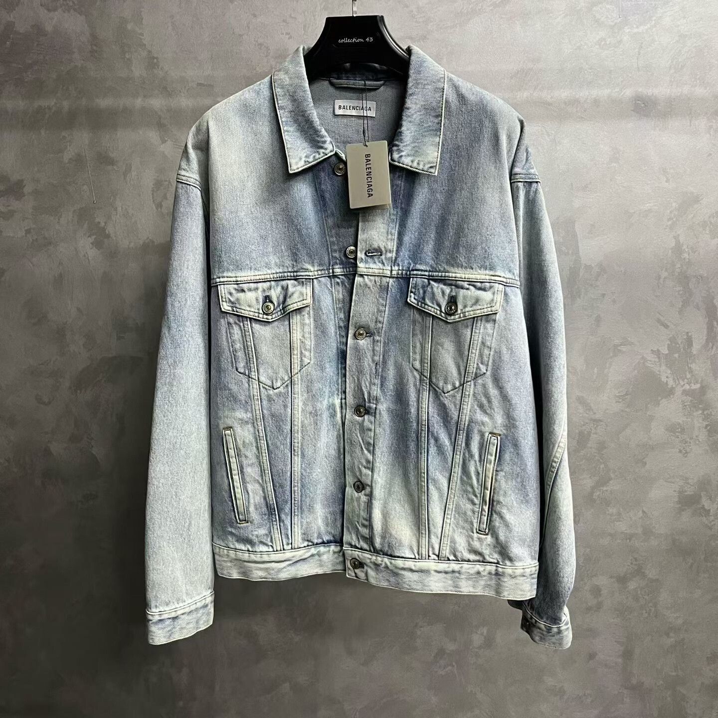 Balenciaga balenciaga blue logo denim long sleeve jacket Size US S / EU 44-46 / 1 - 2 Thumbnail