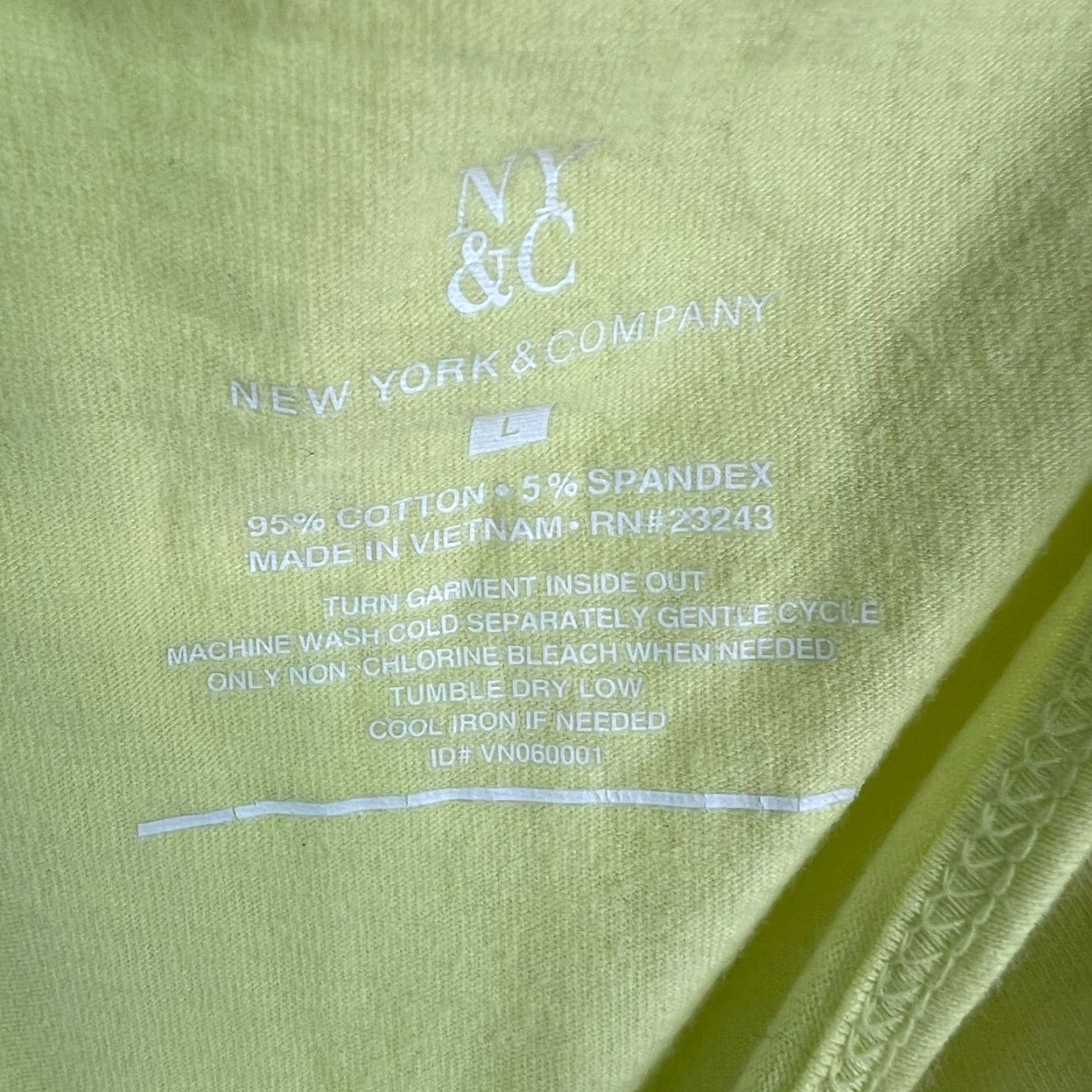 Vintage New York & Company Women's Tank Top Size L Yellow Ruffle Sleeveless Casual Spring Summer Size L / US 10 / IT 46 - 2 Thumbnail