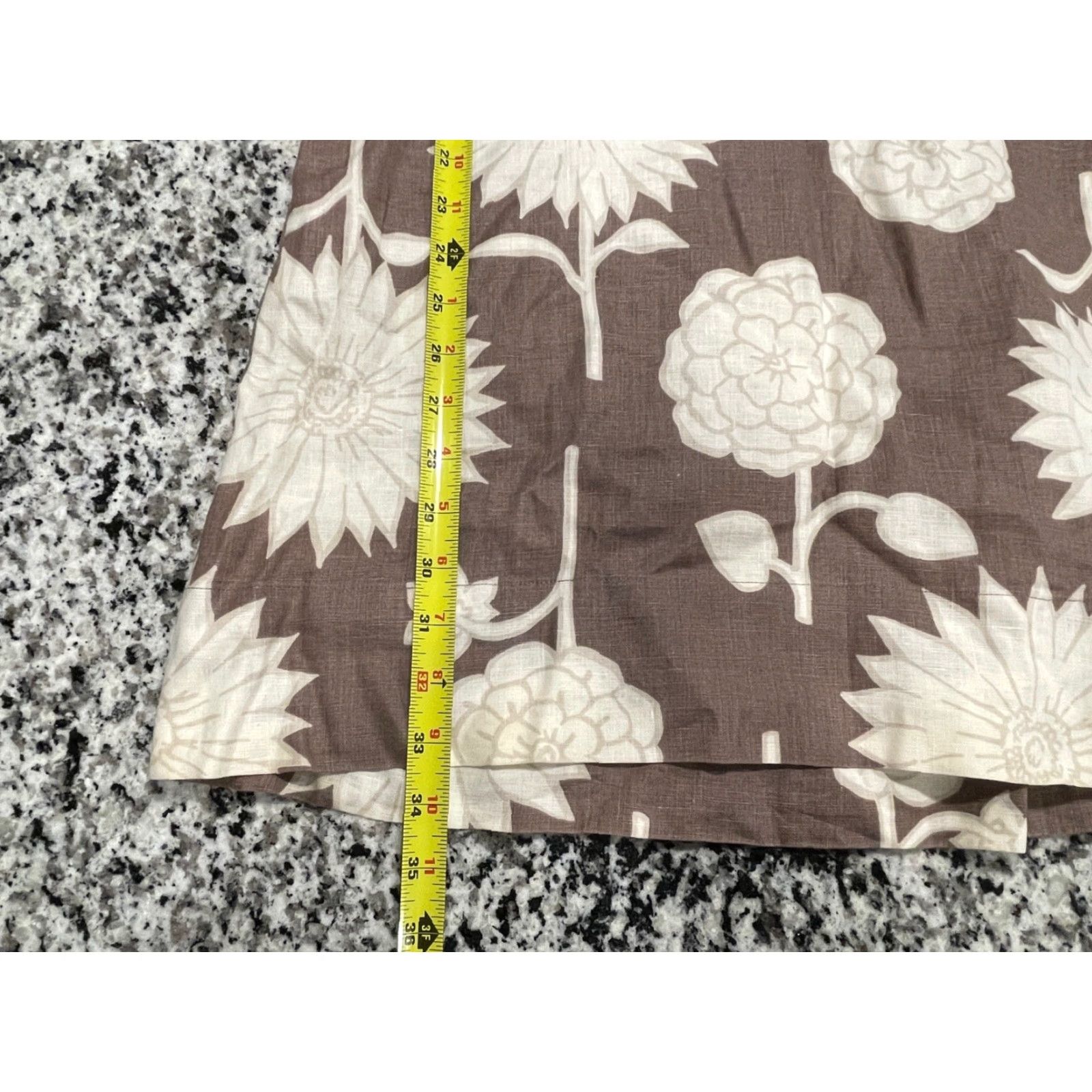Boden Boden Dress Floral Linen A-Line 3/4 Sleeve Brown Cream Size 8 Womens Size M / US 6-8 / IT 42-44 - 2 Thumbnail