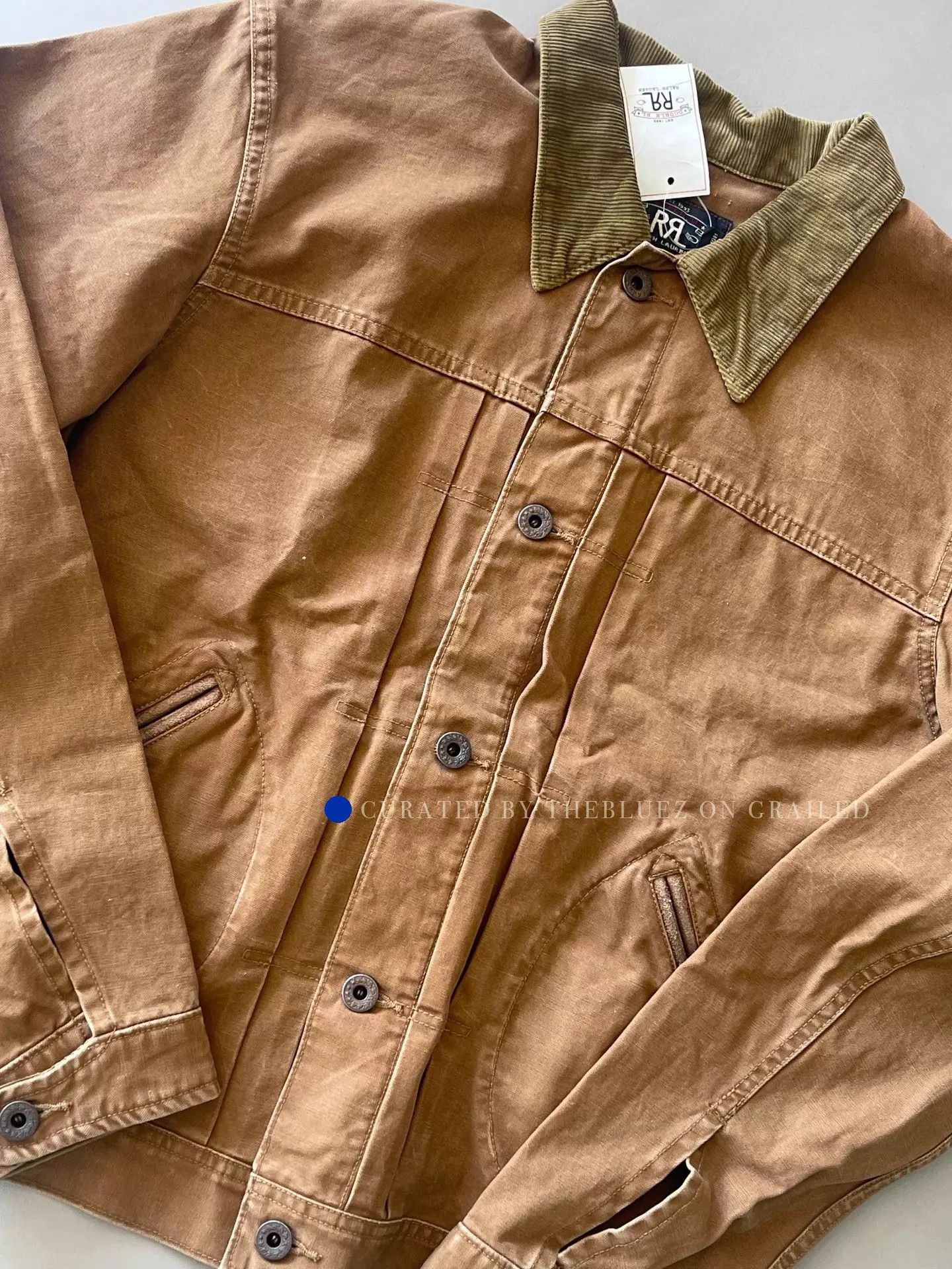 RRL Ralph Lauren Vintage Classic Brown Corduroy Work Jacket Size US S / EU 44-46 / 1 - 1 Thumbnail
