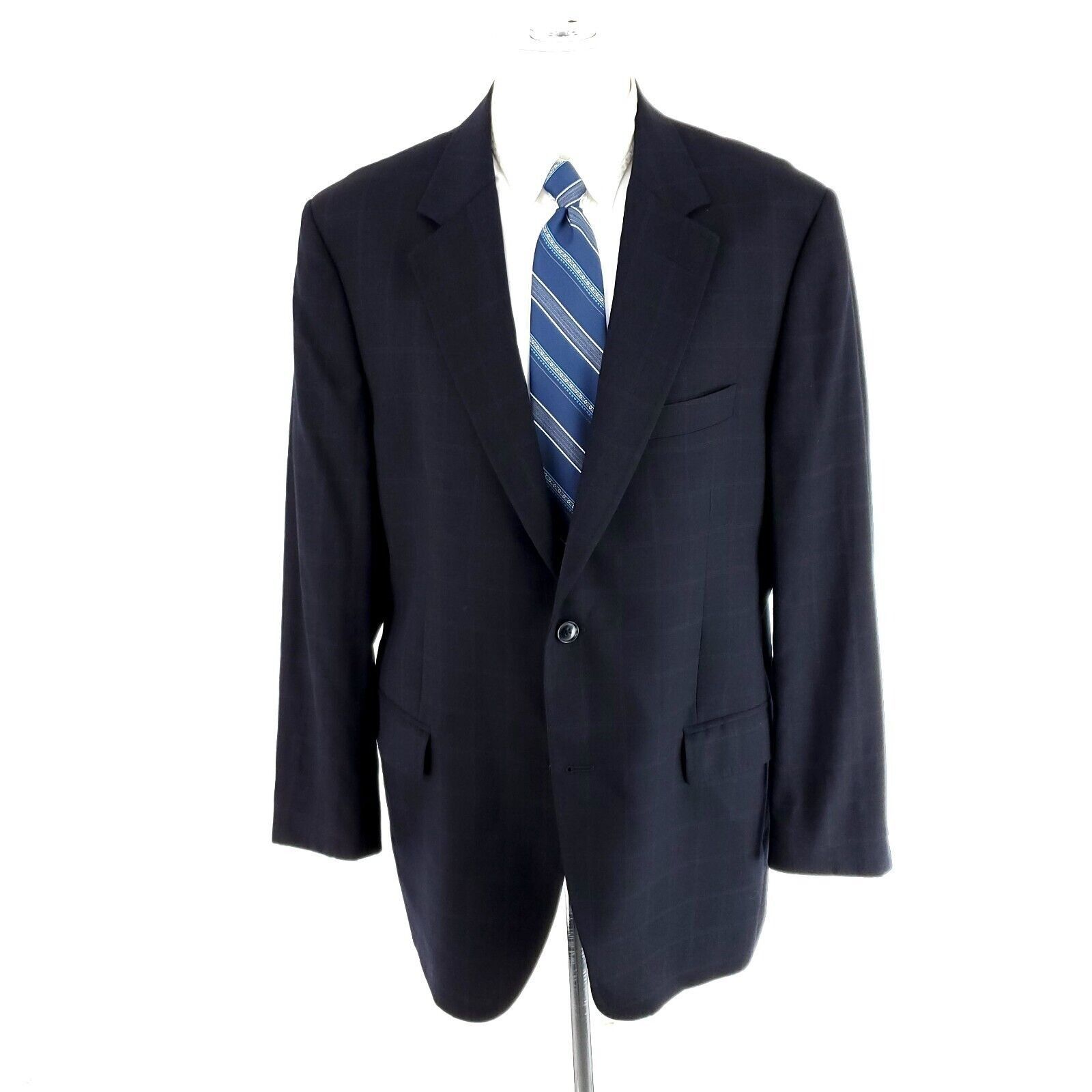 Dolce & Gabbana Dolce & Gabbana Virgin Wool 2 Button Blazer 44R Blue W/ Brow Size 44R - 3 Thumbnail