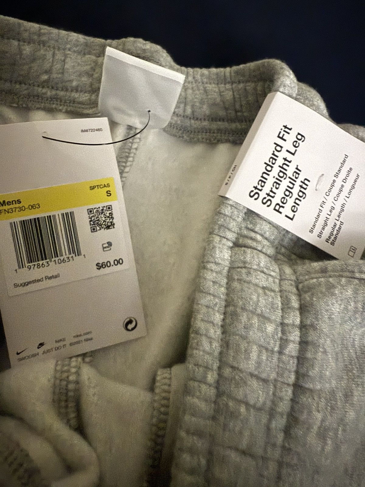 Nike Grey nike joggers Size US 33 - 3 Thumbnail