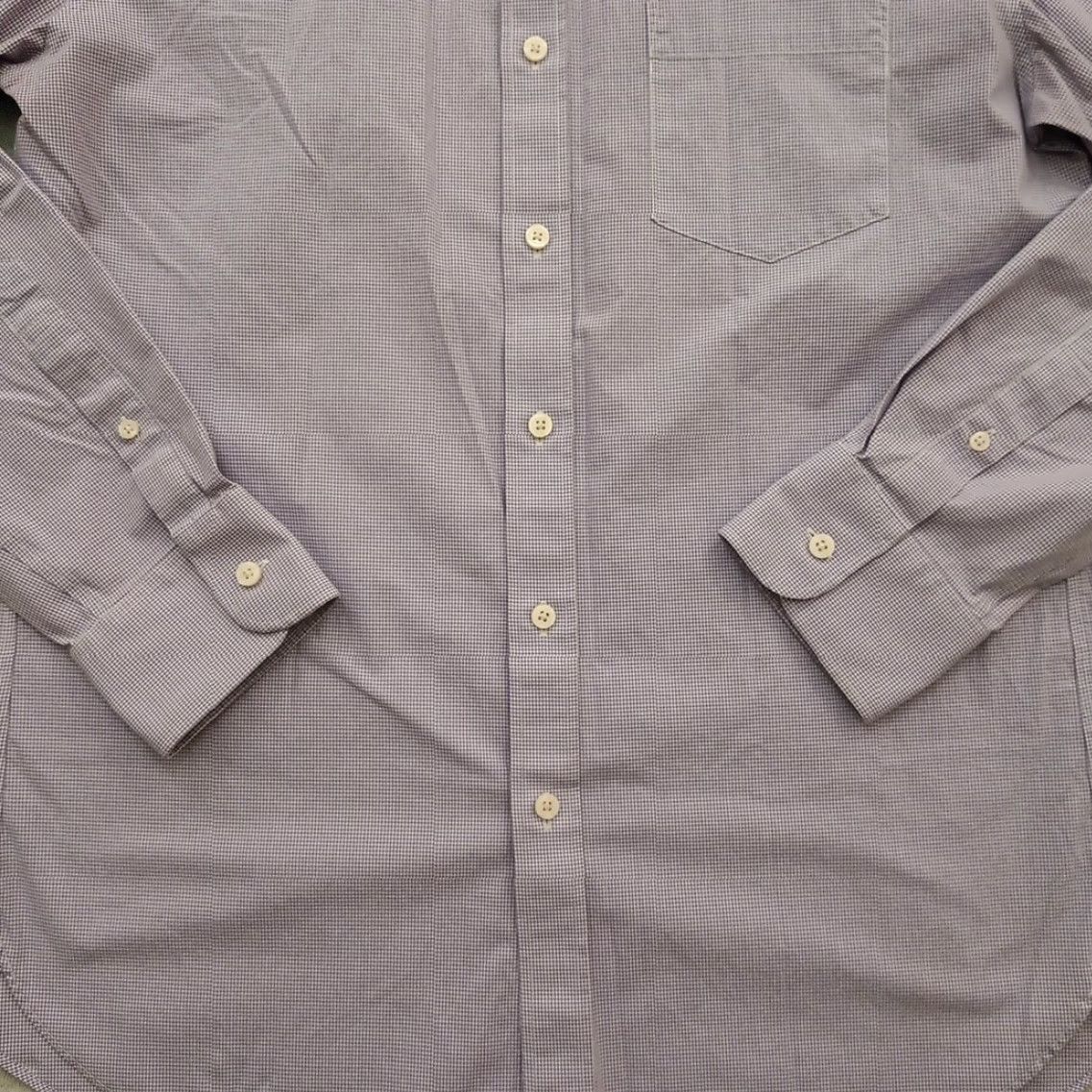 J.Crew J.Crew Thompson Shirt Mens Large Purple Micro Check Long Sleeve Button Up Size US L / EU 52-54 / 3 - 3 Thumbnail