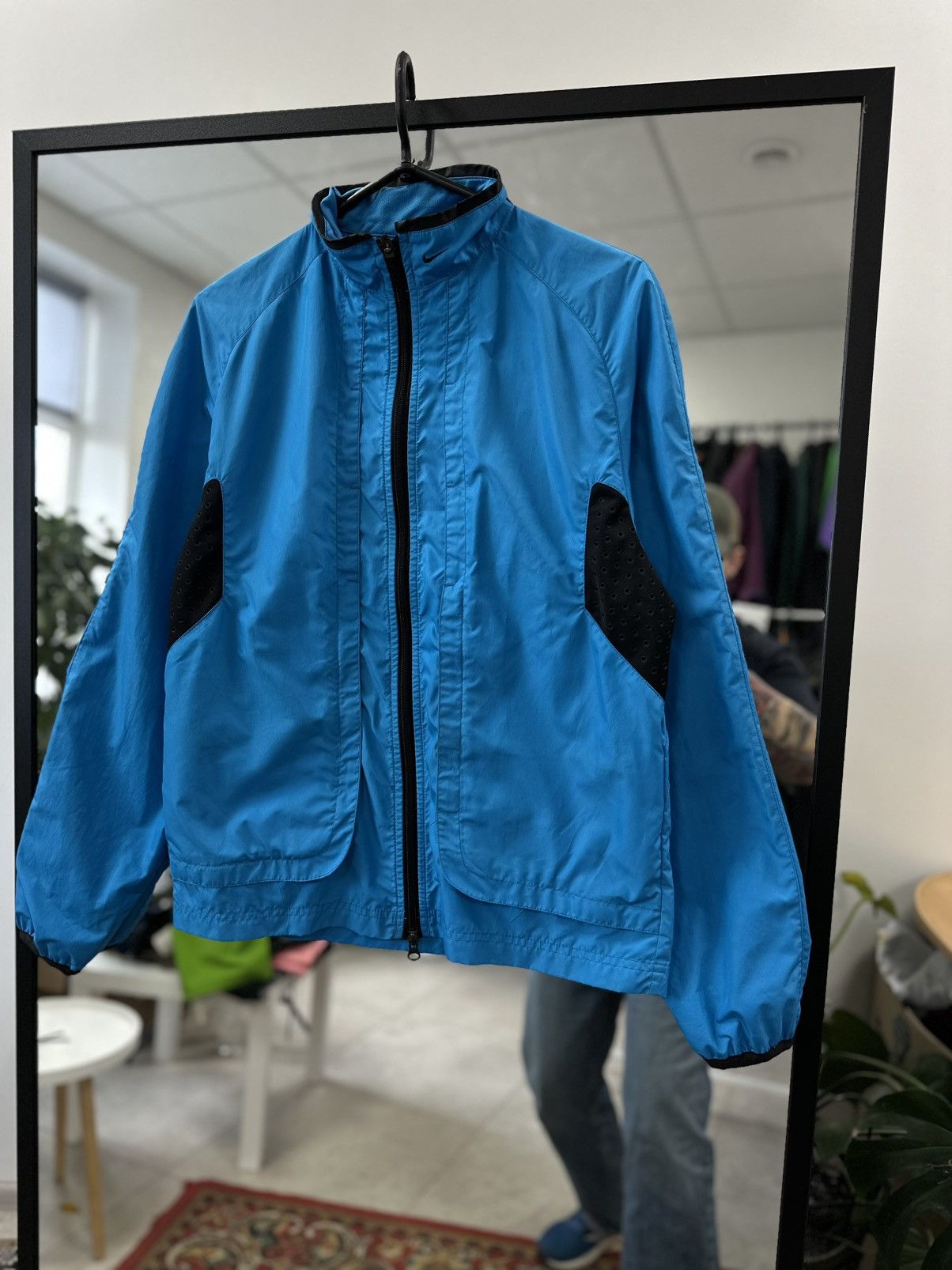 Nike × Vintage Nike Running Windbreaker Jacket Blue – Reflective m size Size US M / EU 48-50 / 2 - 1 Thumbnail