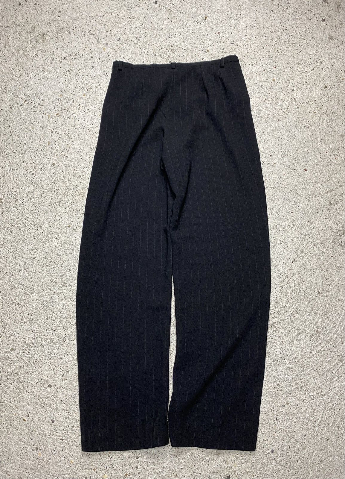 Armani Collezioni Armani collezioni vintage striped suit black wool old money Size 30" / US 8 / IT 44 - 19 Thumbnail