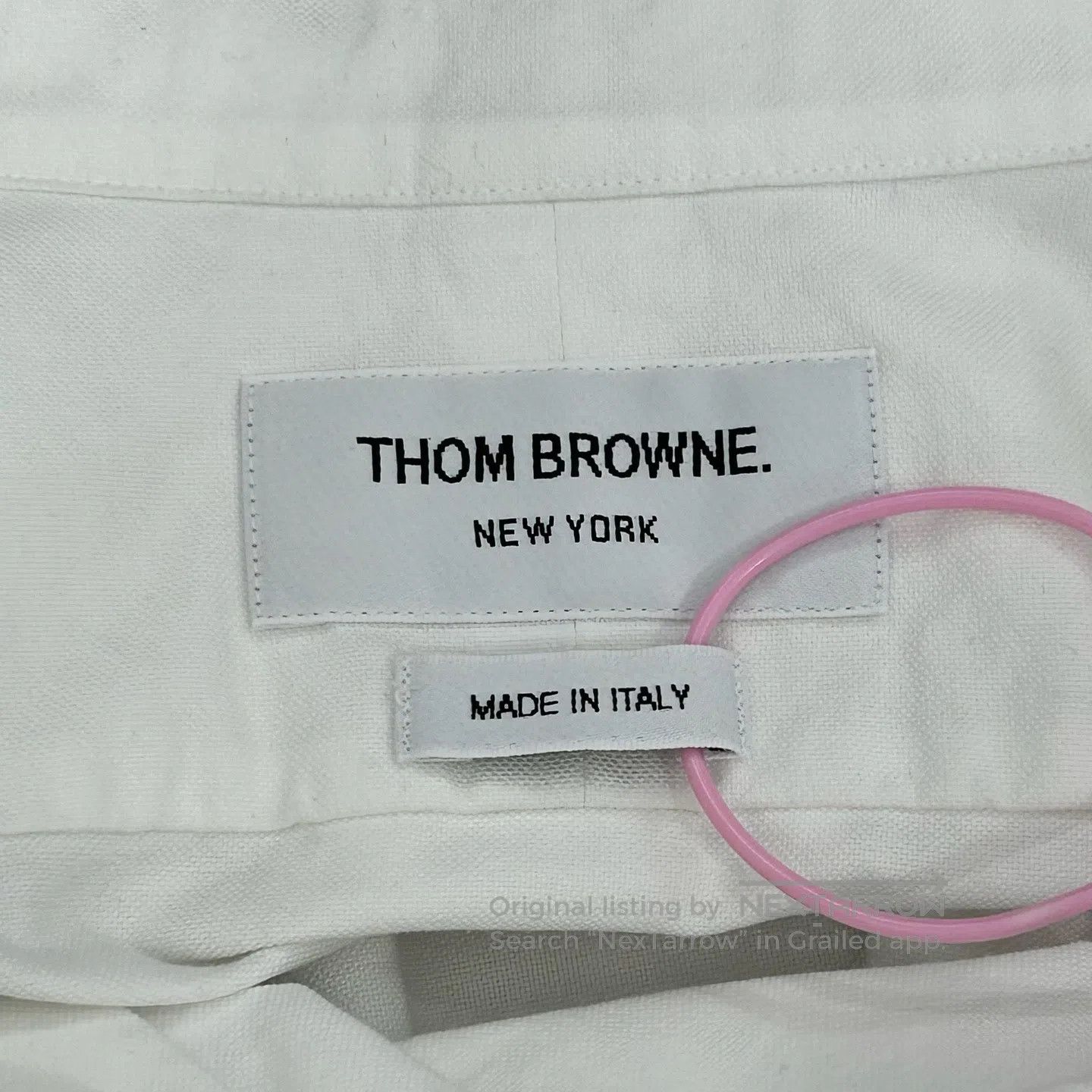 Thom Browne Thom Browne Striped arm ornament; white Oxford cloth long- Size US XL / EU 56 / 4 - 3 Thumbnail