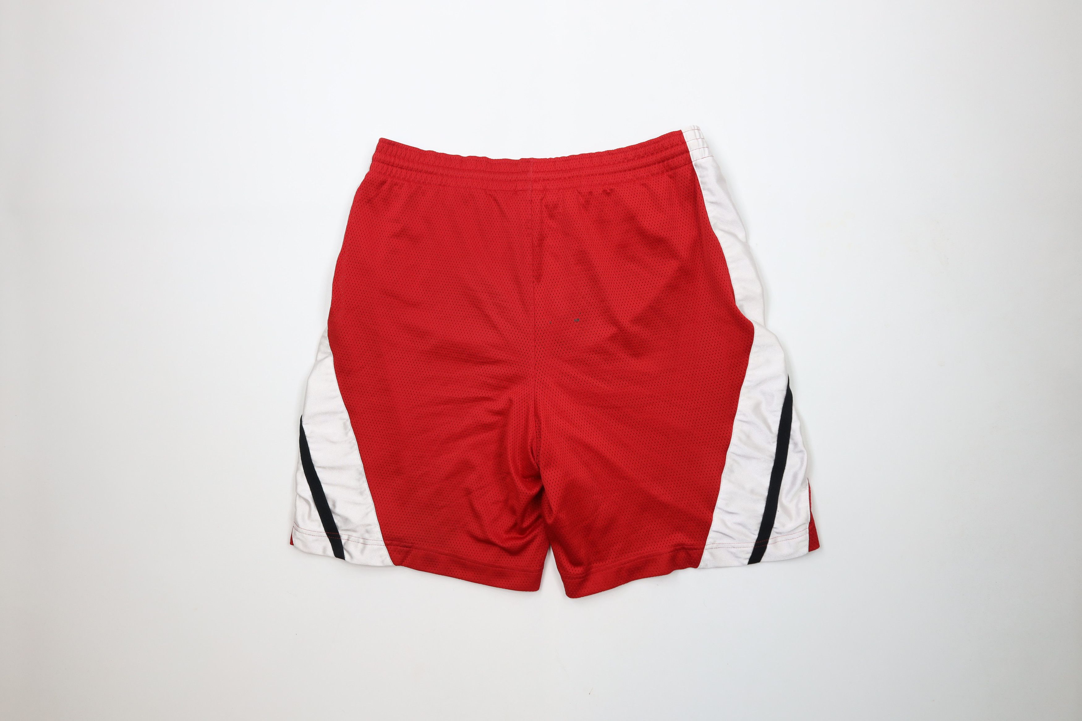 Nike × Vintage Vintage 90s Y2K Nike Scott Mini Swoosh Striped Mesh Shorts Size US 32 / EU 48 - 10 Thumbnail