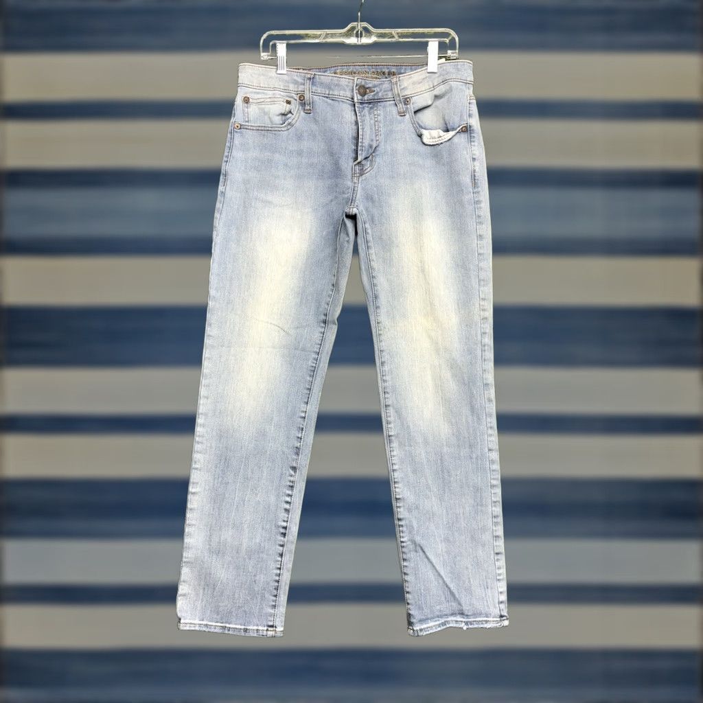 American Eagle Outfitters American Eagle Outfitters Jeans Slim 32x32 Light Wash Denim 5-Pocket Belt Loops Men’s Slim Straight Jeans Blue Size US 32 / EU 48 - 1 Thumbnail