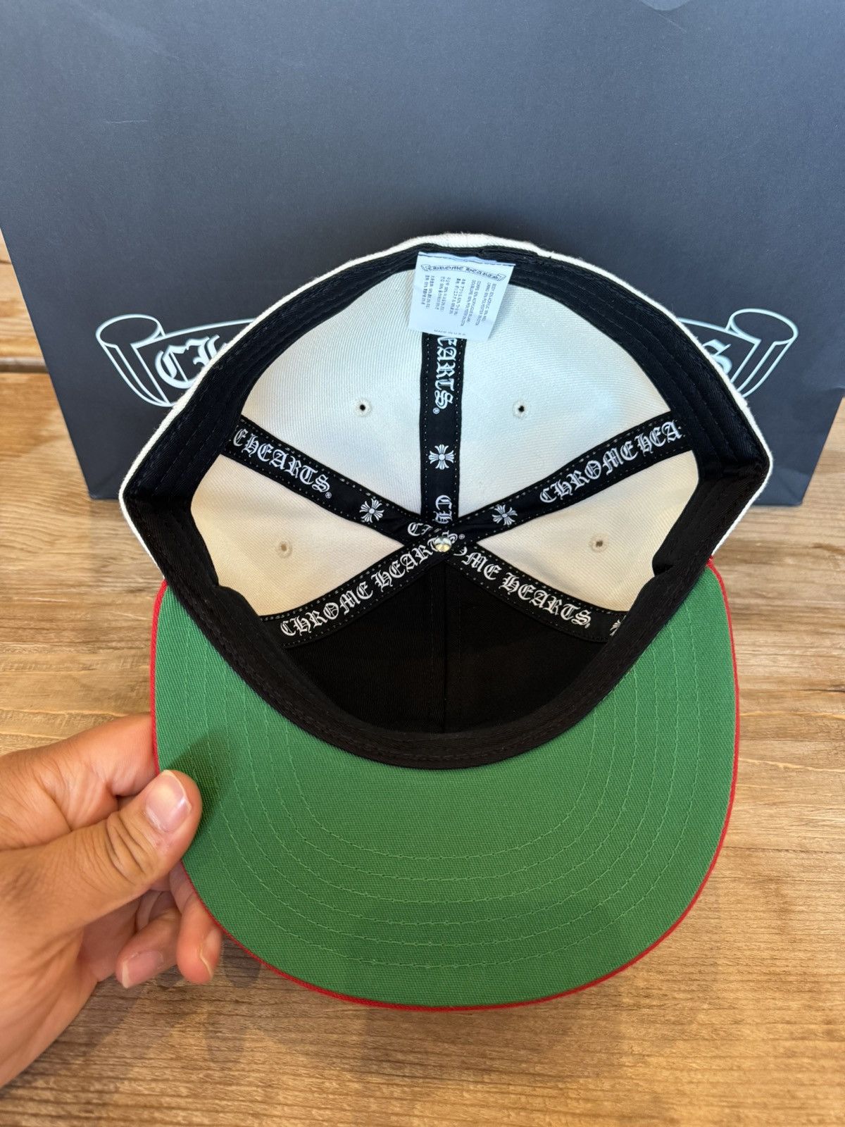 Chrome Hearts Chrome Hearts Fitted Hat White / Red Size ONE SIZE - 4 Thumbnail