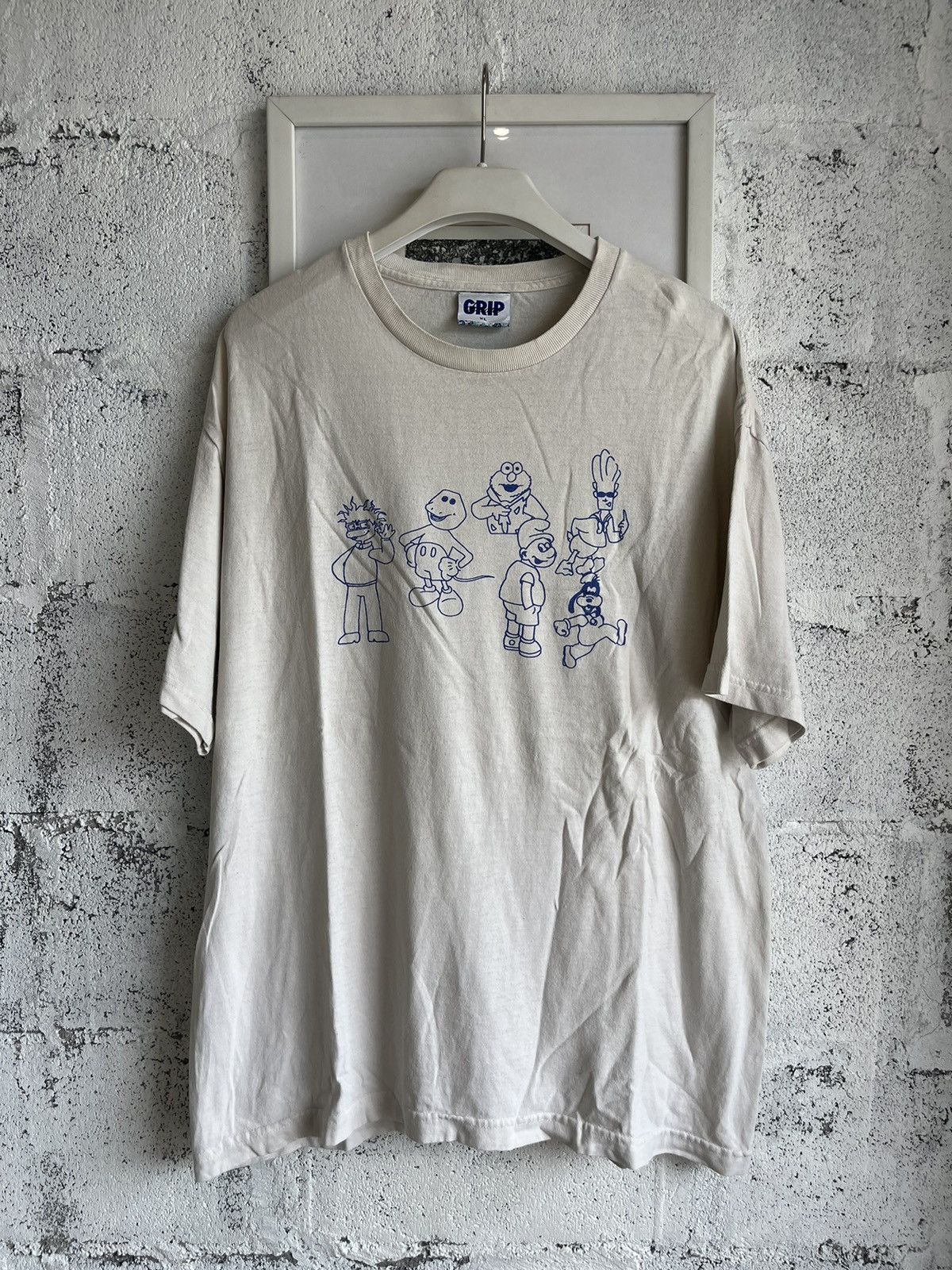 Cartoon Network × Disney Funny Grip Classic parody cartoon T-shirt Size US XL / EU 56 / 4 - 2 Thumbnail