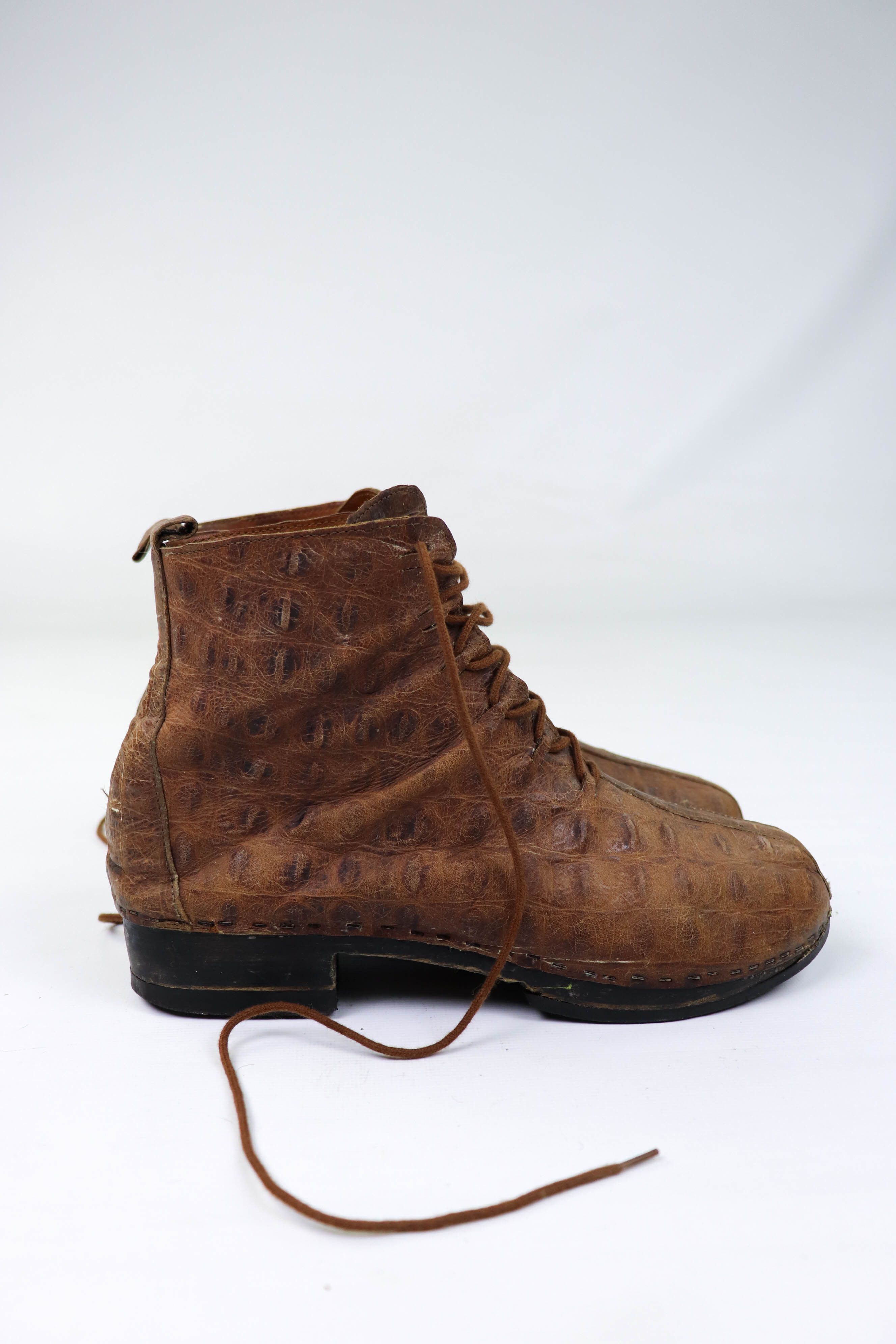 Vintage Jan Jansen Vintage Distressed Crocodile Leather Boots Size US 8 / EU 41 - 16 Thumbnail
