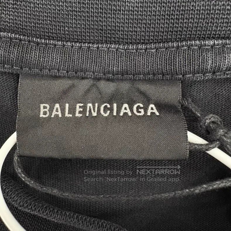 Balenciaga Balenciaga Washed Distressed Diamond T-Shirt Size US XS / EU 42 / 0 - 3 Thumbnail