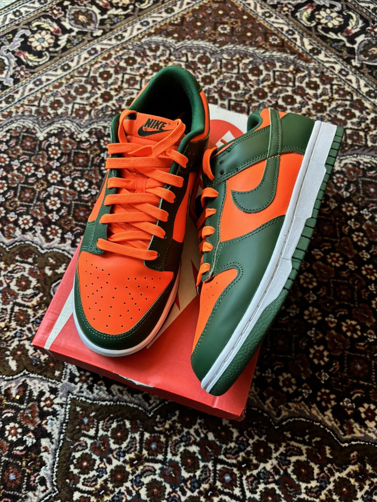 Nike Nike Dunk Low — Orange/Green (“Miami Hurricanes”) Size US 8.5 / EU 41-42 - 7 Thumbnail