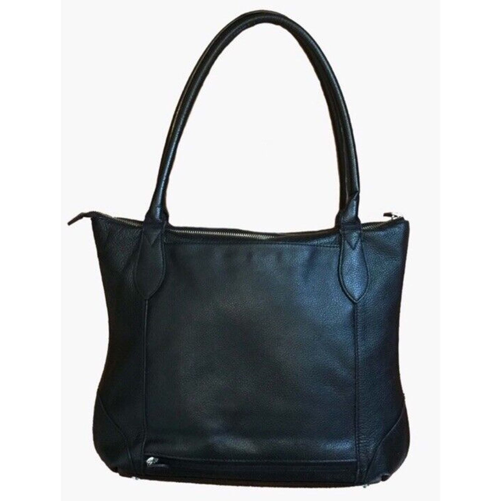 Other LODIS Siera Black Leather Tote Bag Travel Luggage Sleeve Size ONE SIZE - 2 Thumbnail