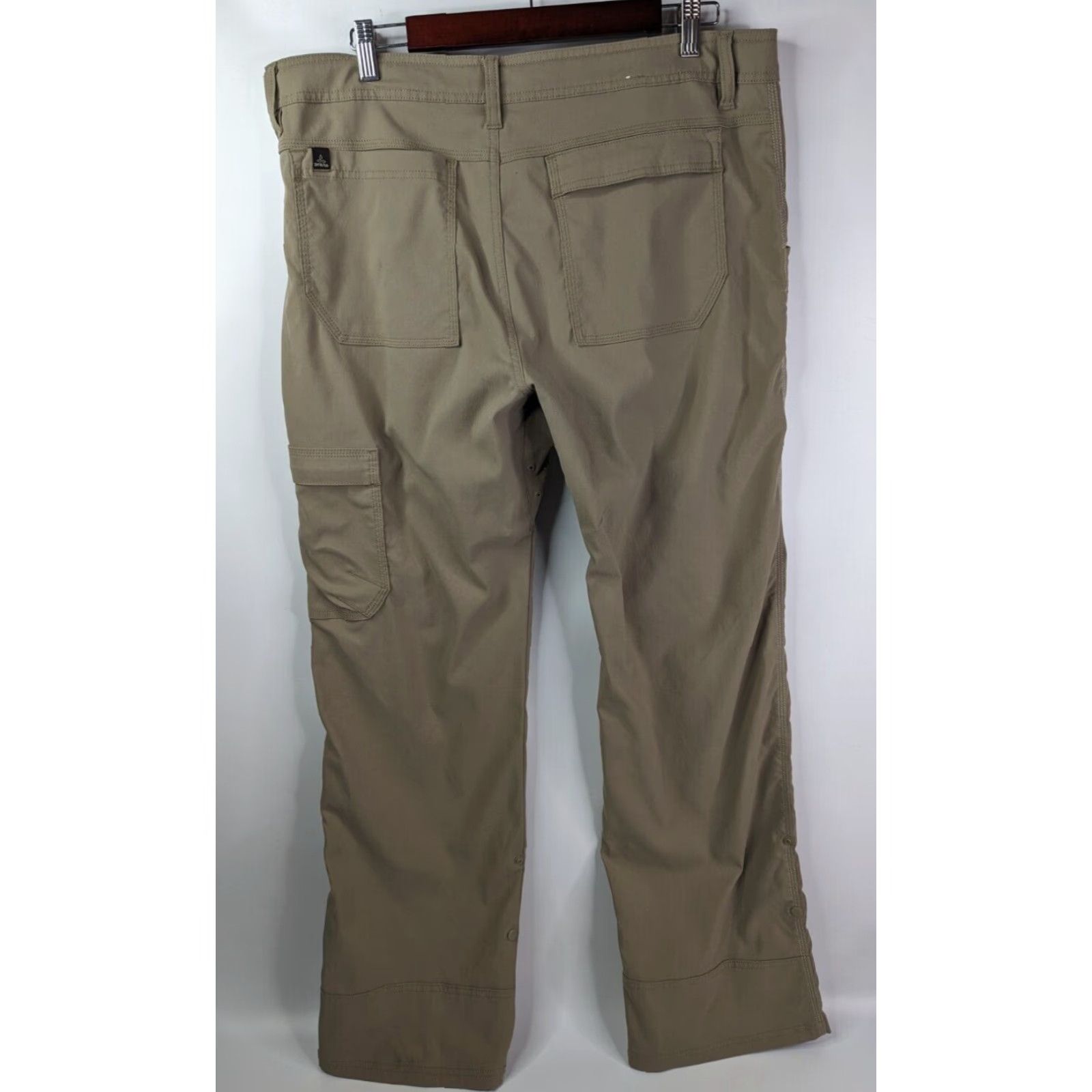 Prana Prana Stretch Zion Beige Khaki Hiking Pants Men's Size 36 Stretch Pants Regular Beige M4ST32116 Snap Roll Up Size US 36 / EU 52 - 4 Thumbnail