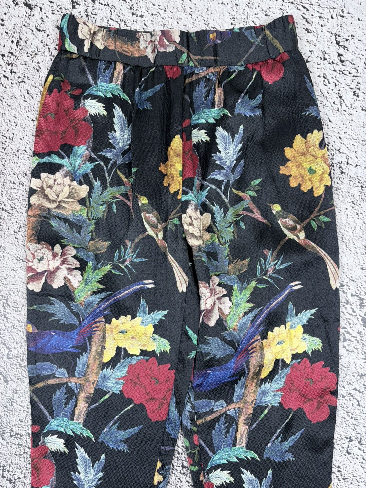 Alice + Olivia Alice Olivia Silk Floral Jacquard High Waist Pants Size 28" / US 6 / IT 42 - 3 Thumbnail