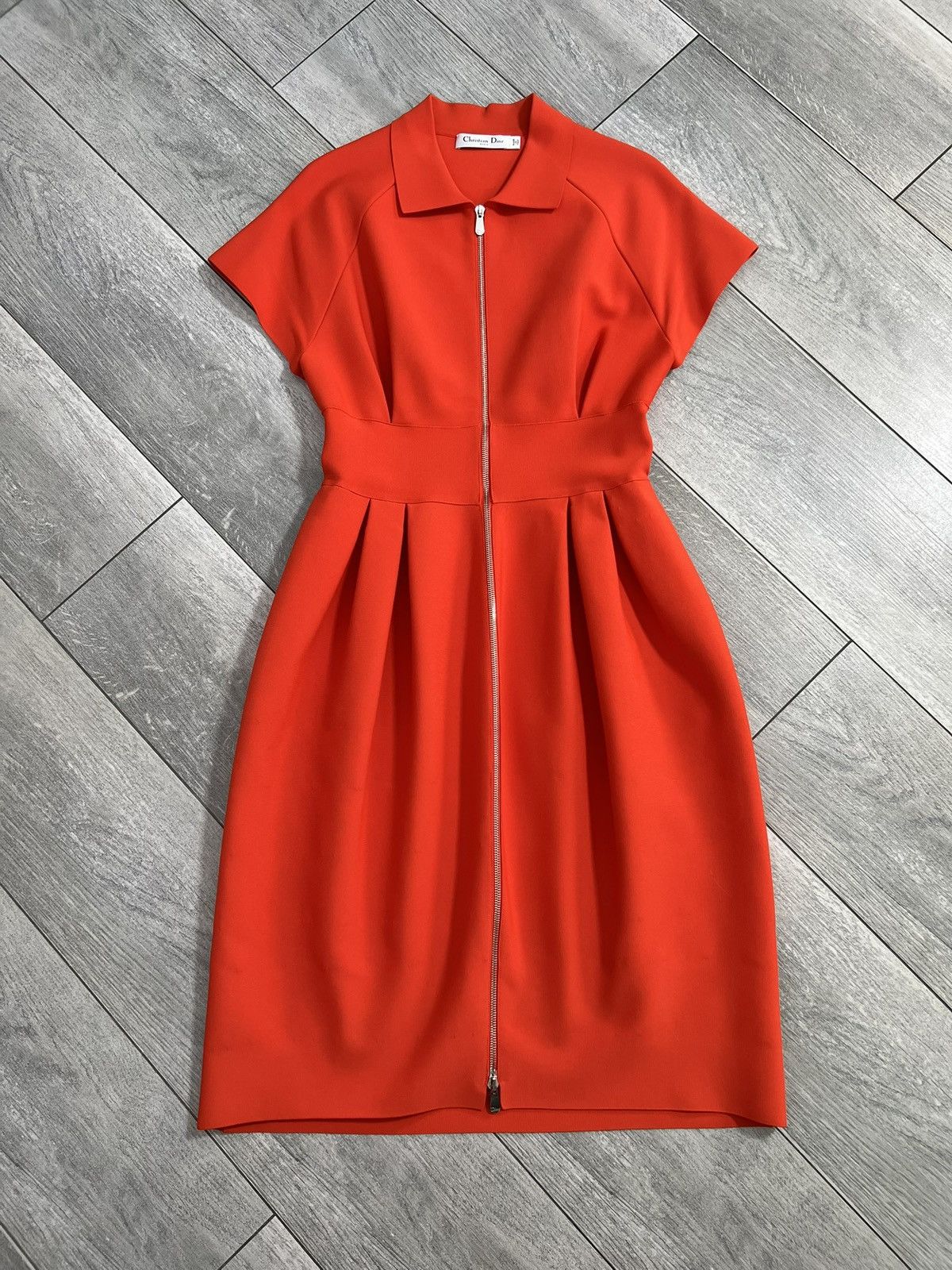 Dior DIOR Women's Midi Dress Viscose Blend Red Size US 8 D 38 M Size M / US 6-8 / IT 42-44 - 19 Thumbnail