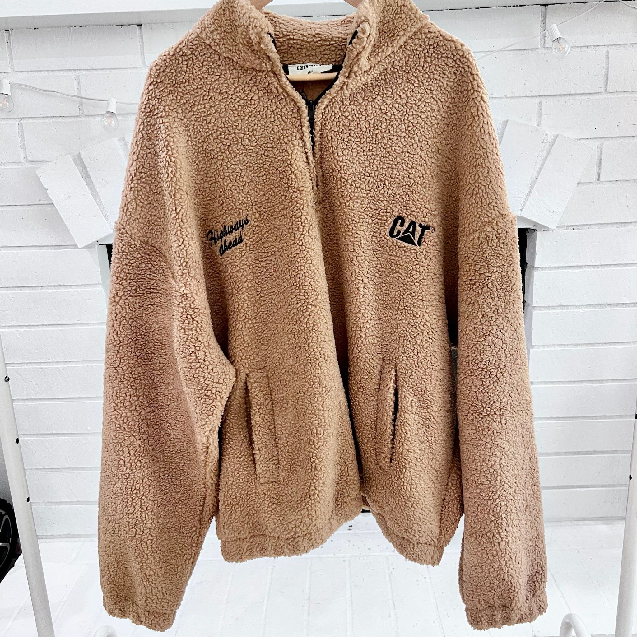 Caterpillar CAT High Pile Fleece Half Zip Mock Neck Pullover Size US L / EU 52-54 / 3 - 1 Thumbnail