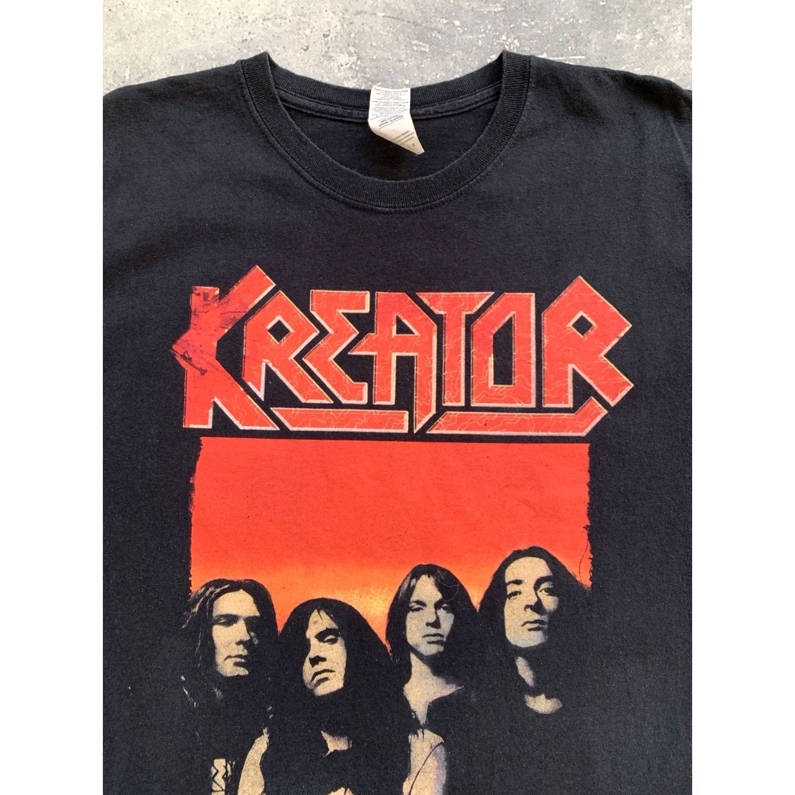 Gildan VINTAGE KREATOR EXTREME AGGRESSION ROCK BAND BLACK TEE T-SHIRT MEN'S SIZE L Size US L / EU 52-54 / 3 - 3 Thumbnail