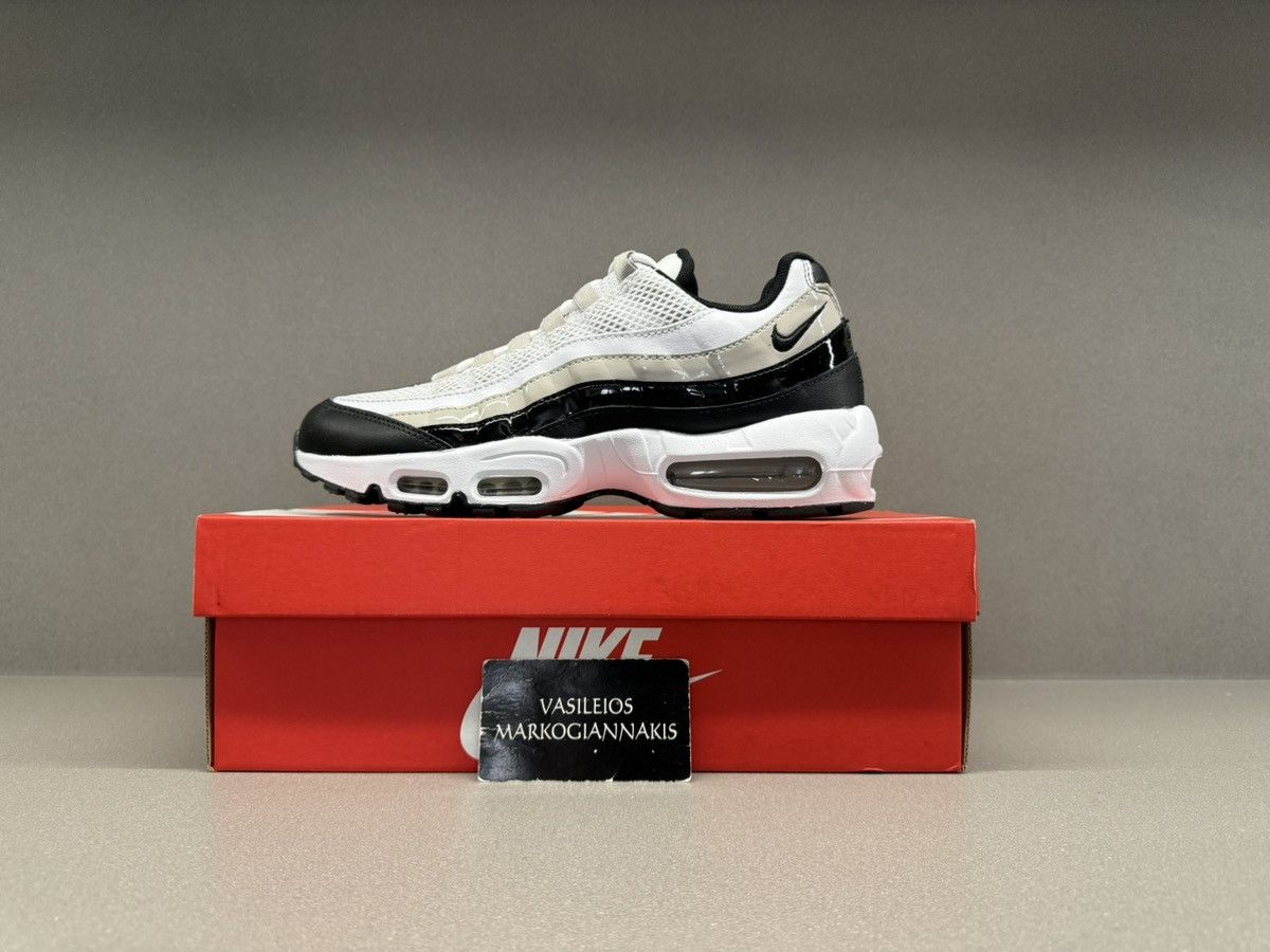 Nike Air Max 95 White Light Iron Ore Black Patent Women's - Main Image
