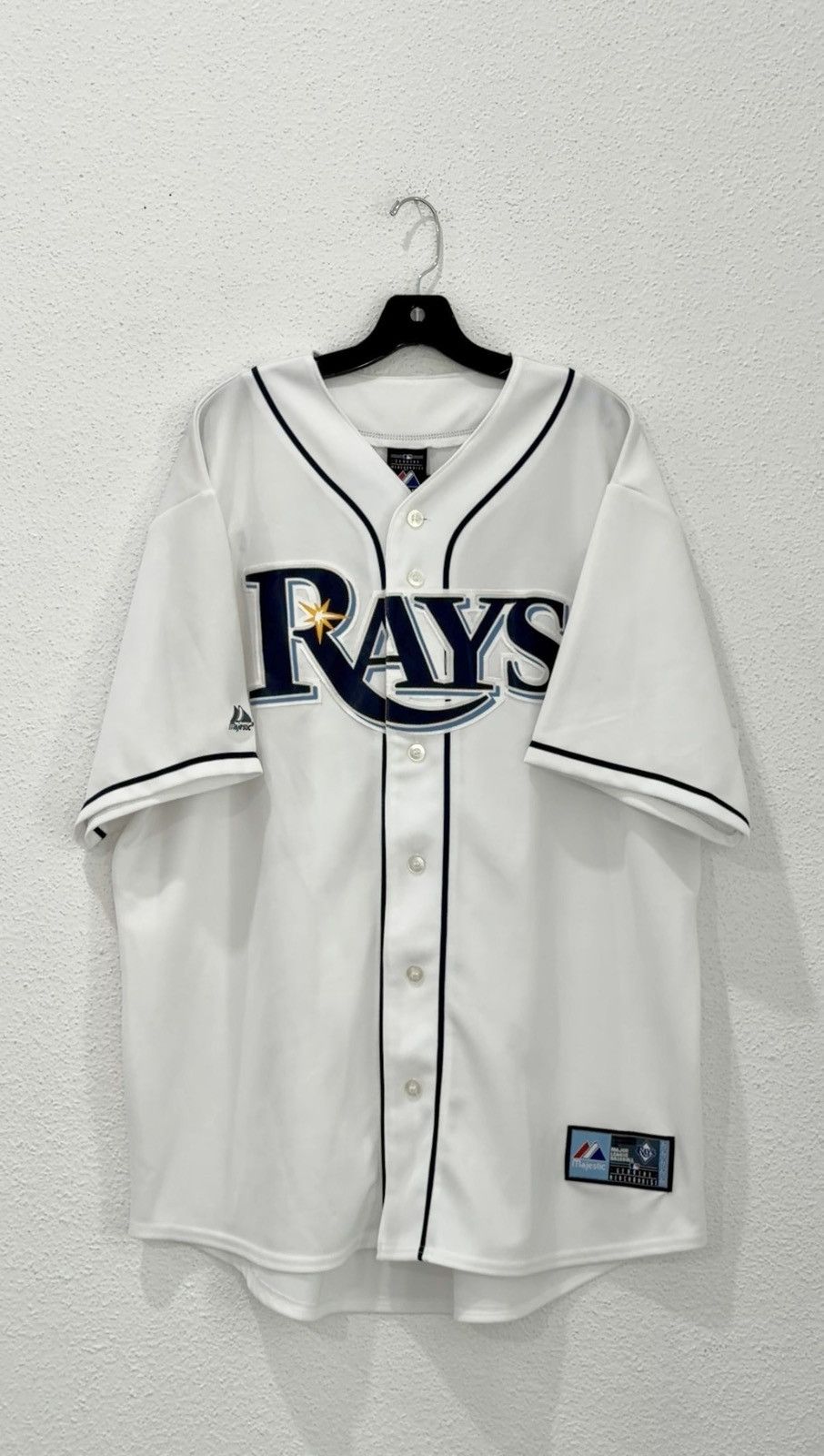Vintage Tampa Bay Devil Rays Evan Longoria MLB Majestic XL