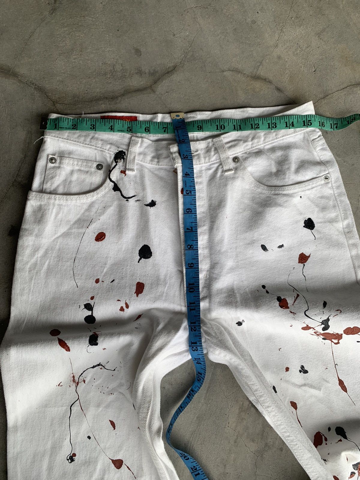 Edwin 80s EDWIN MADE IN USA 🇺🇸 CUSTOM DIRTY PAINTER. Size US 31 - 7 Thumbnail
