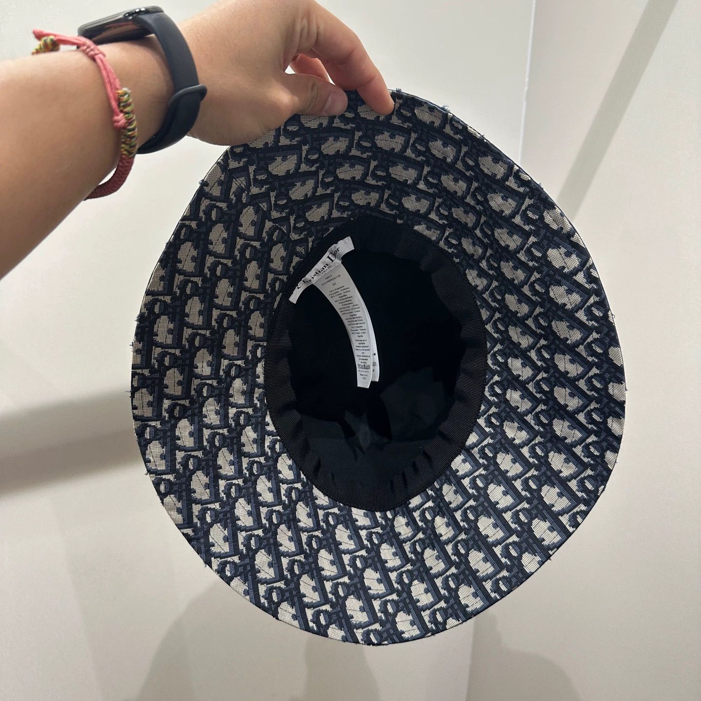Christian Dior Monsieur Dior feb166 ripple tassel monogram bucket hat 57cm Size ONE SIZE - 2 Thumbnail
