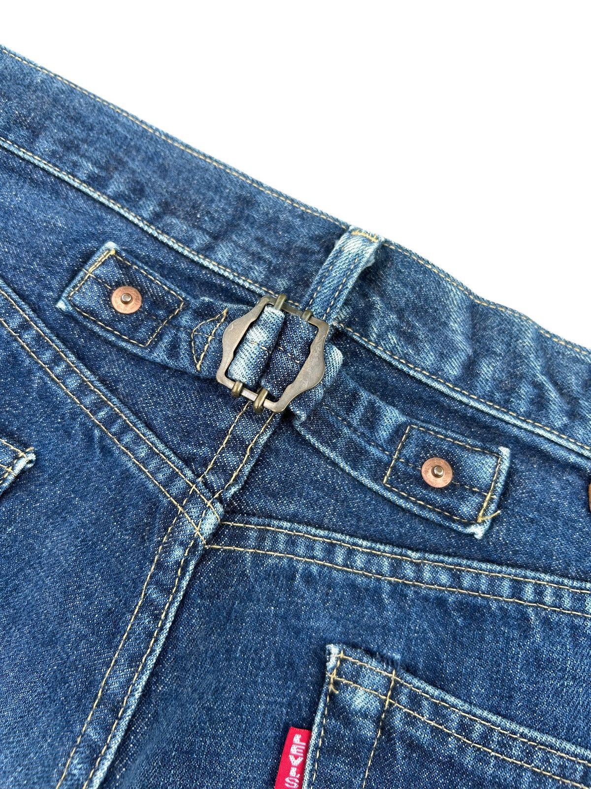 Kapital Vintage Levis Big E Selvedge Buckle Back Distressed Denim Size US 35 - 11 Thumbnail