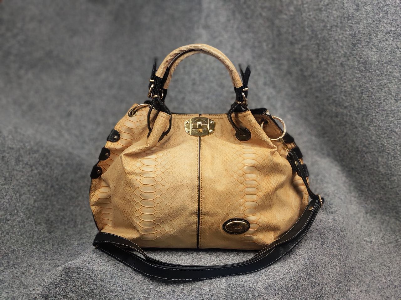 Chloe Vintage 90's Chloe Style bag snakeskin texture handles Y2K Size ONE SIZE - 1 Thumbnail