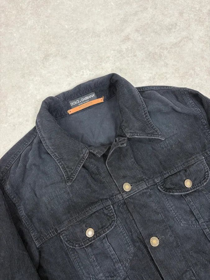 Dolce & Gabbana 2000s Dolce & Gabbana Navy Cordurroy Jacket Size US L / EU 52-54 / 3 - 5 Thumbnail