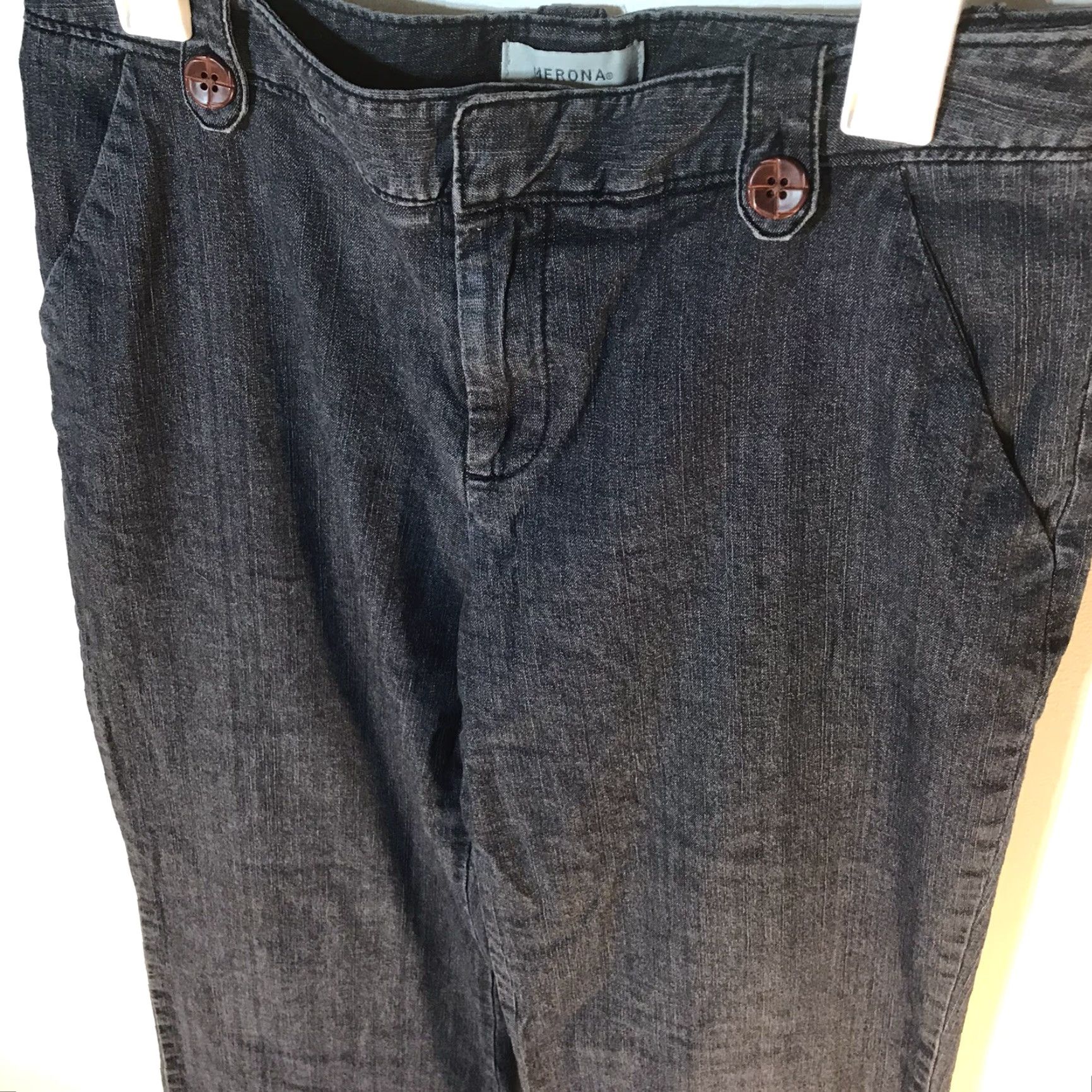 Merona Merona Wide Leg Jeans Womens Size 8 Dark Wash Blue Denim Size 30" / US 8 / IT 44 - 2 Thumbnail