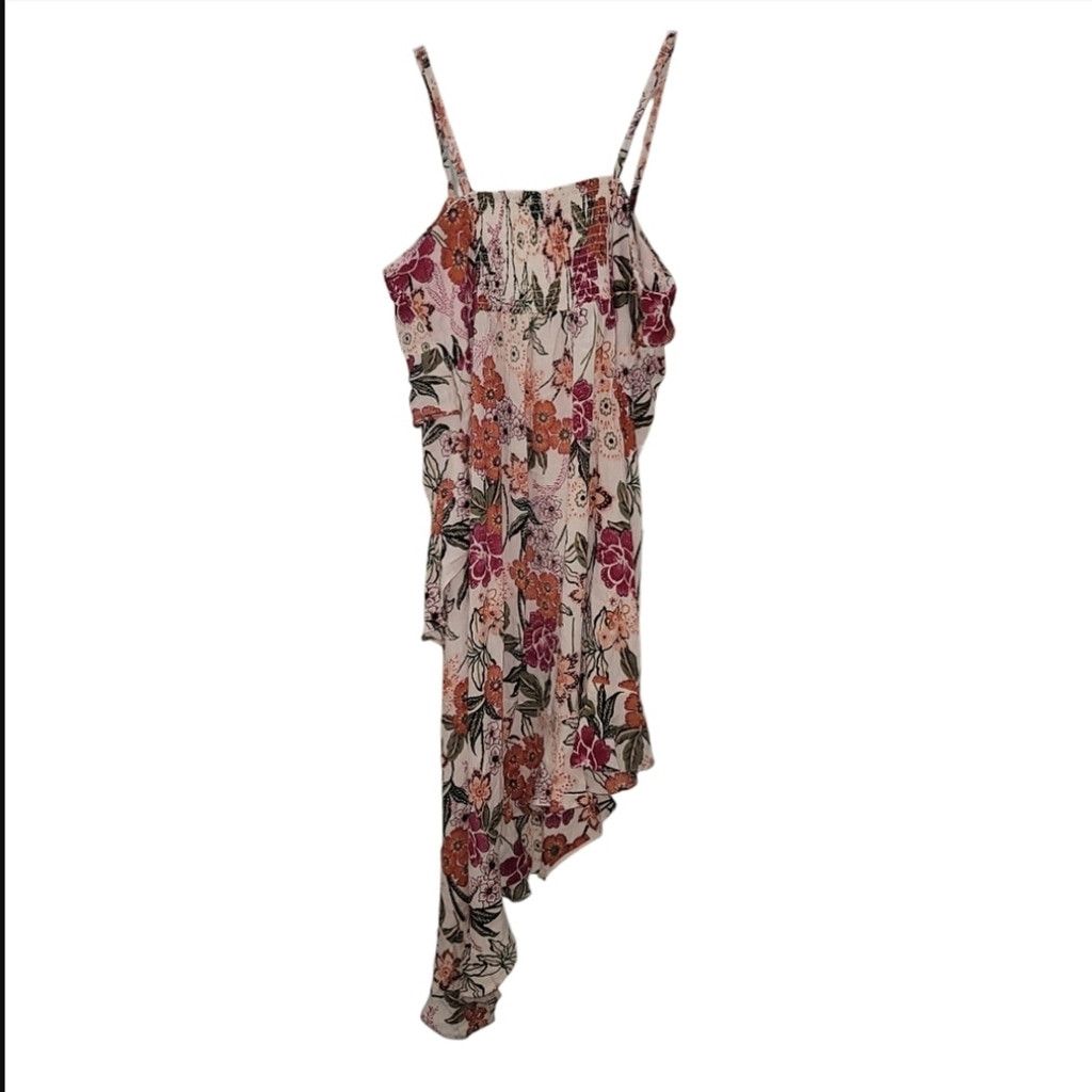 Other EUC Angie SleevelessFloral Rosette Trim AsymmetricalHemDress Size S / US 4 / IT 40 - 3 Thumbnail
