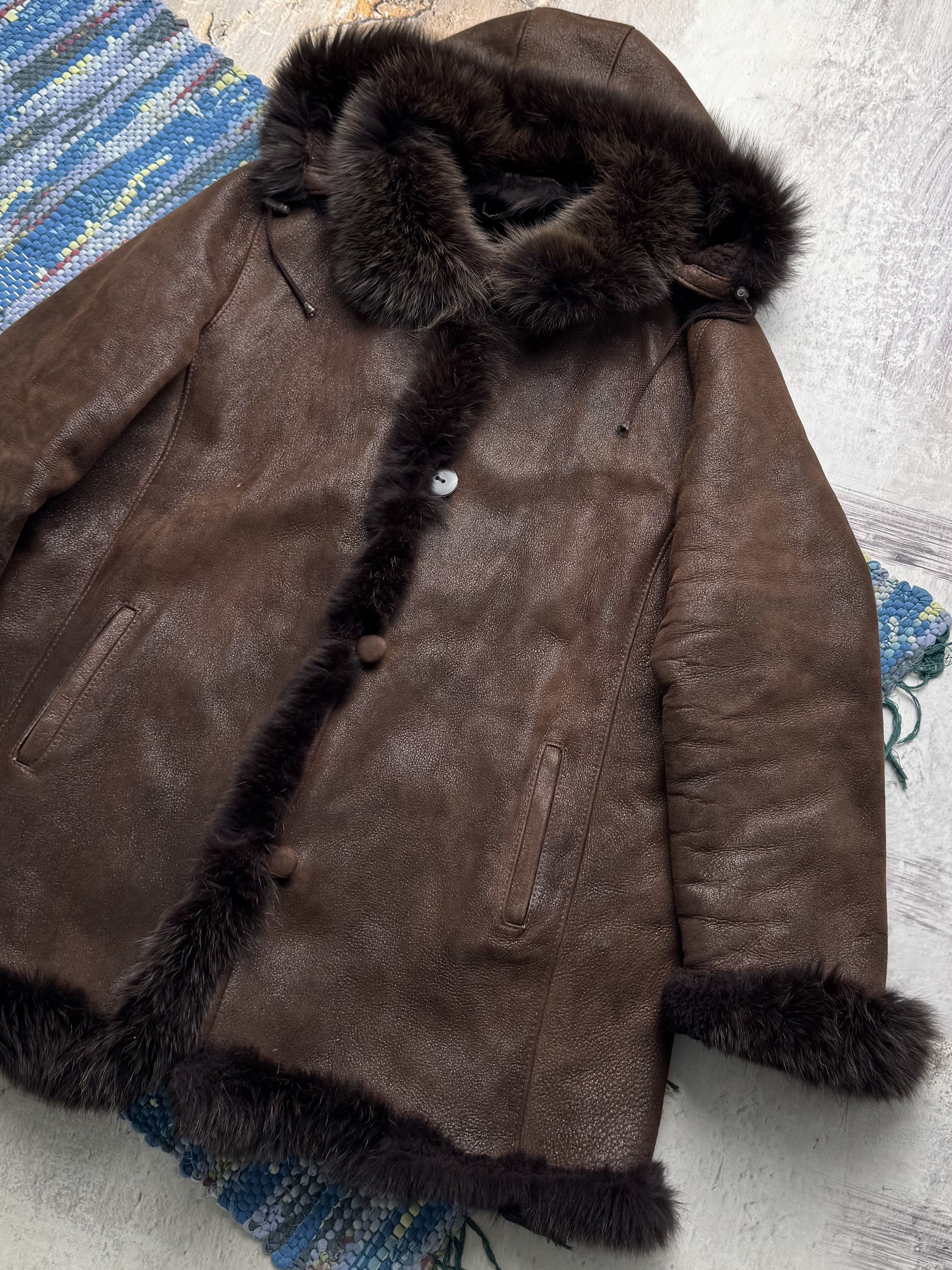 Vintage Vintage Real Sheepskin Jacket With Hood D15 Size XL / US 12-14 / IT 48-50 - 3 Thumbnail