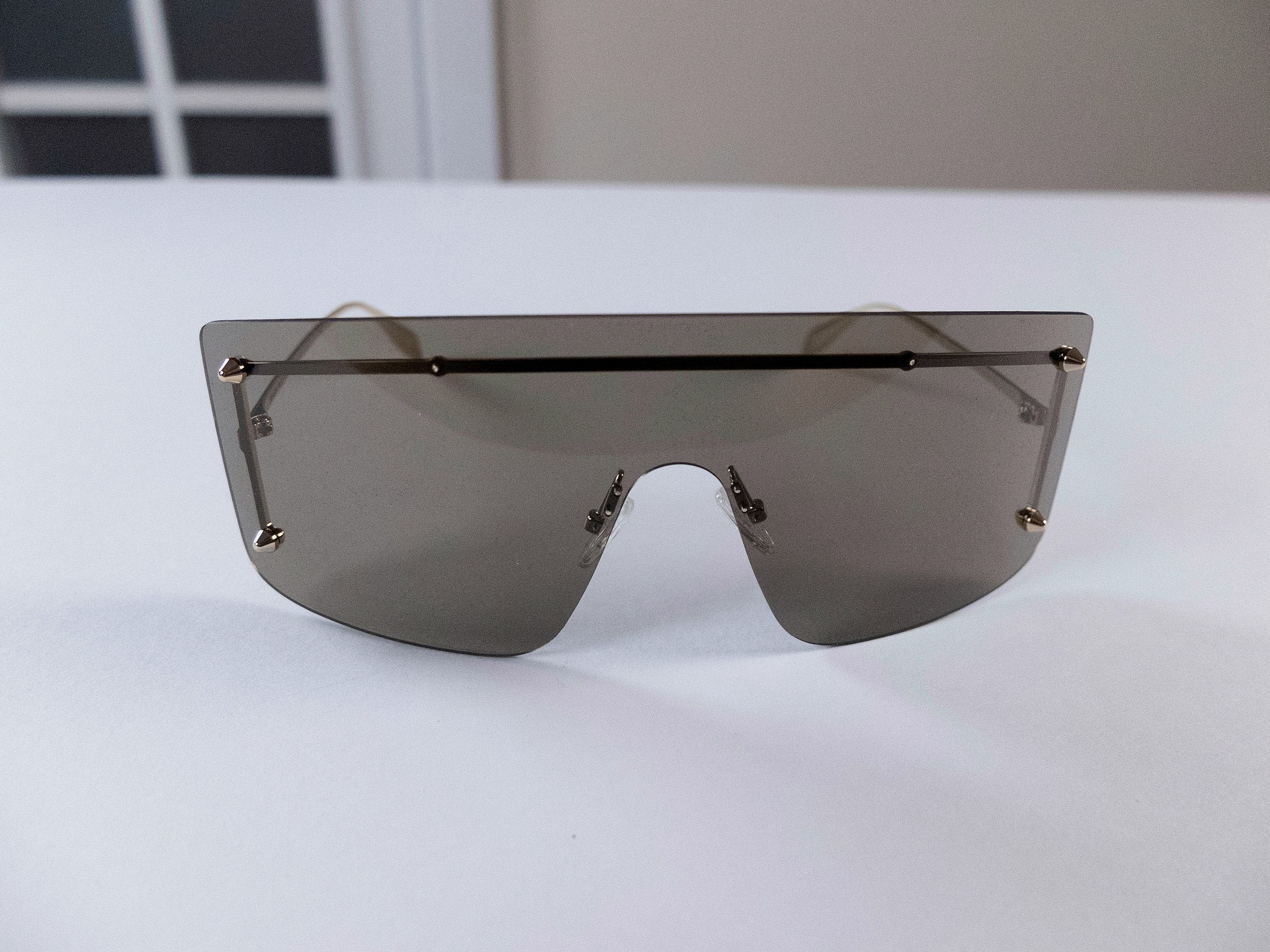 Alexander McQueen ALEXANDER MCQUEEN Spike Studs metal mask sunglasses Size ONE SIZE - 5 Thumbnail