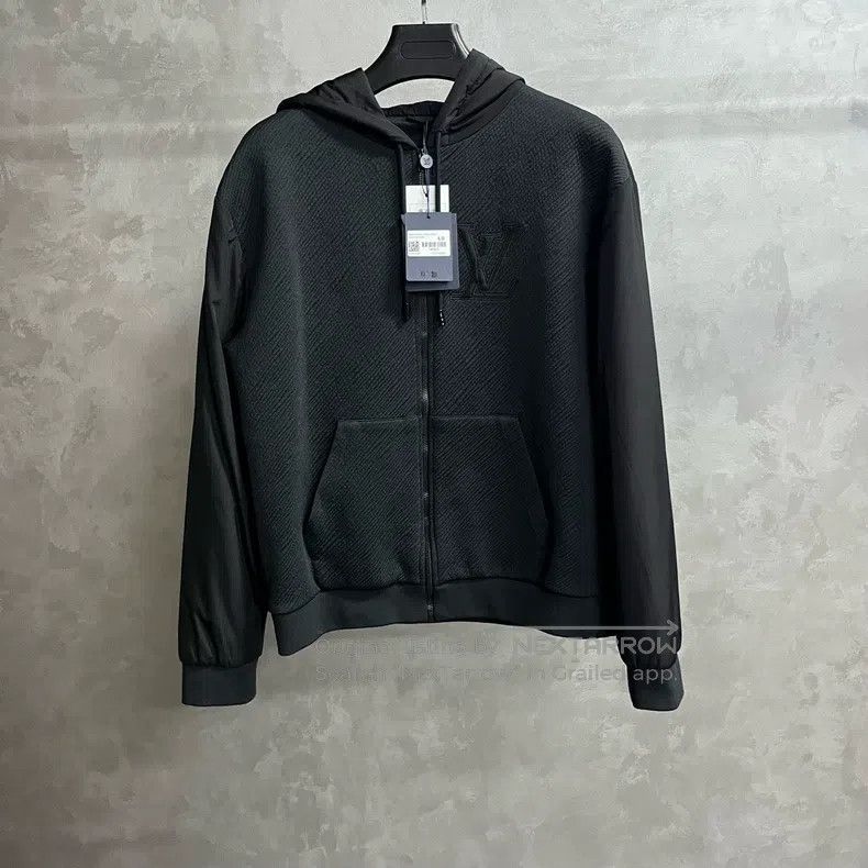 Louis Vuitton Louis Vuitton Black Logo Zip Hooded Sweatshirt Size US L / EU 52-54 / 3 - 1 Thumbnail