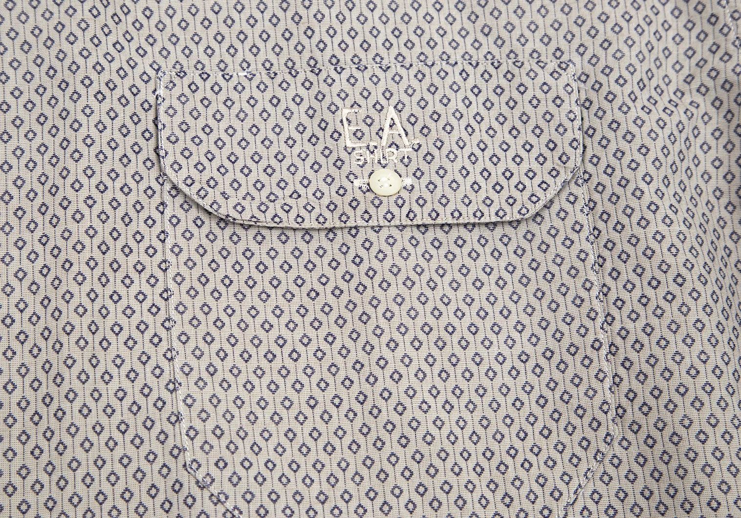 Emporio Armani Button-Down Shirt with Pattern in Gray and Navy, Size L Size US L / EU 52-54 / 3 - 7 Thumbnail
