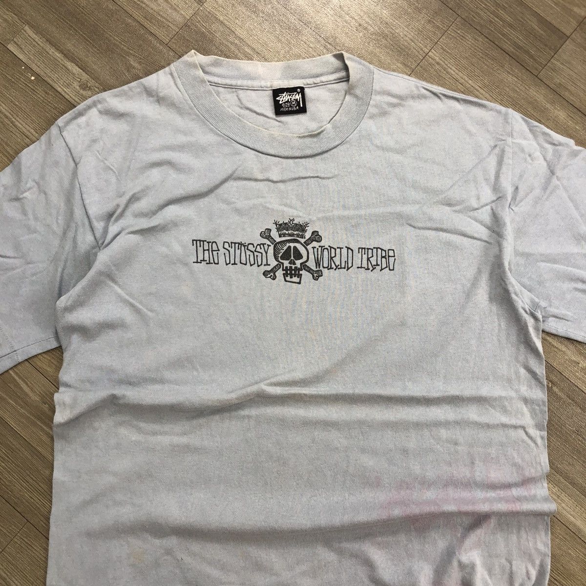 Stussy × Vintage 80s Vintage Stussy Iconic Skulls Sun Faded OG Tee Size US M / EU 48-50 / 2 - 2 Thumbnail