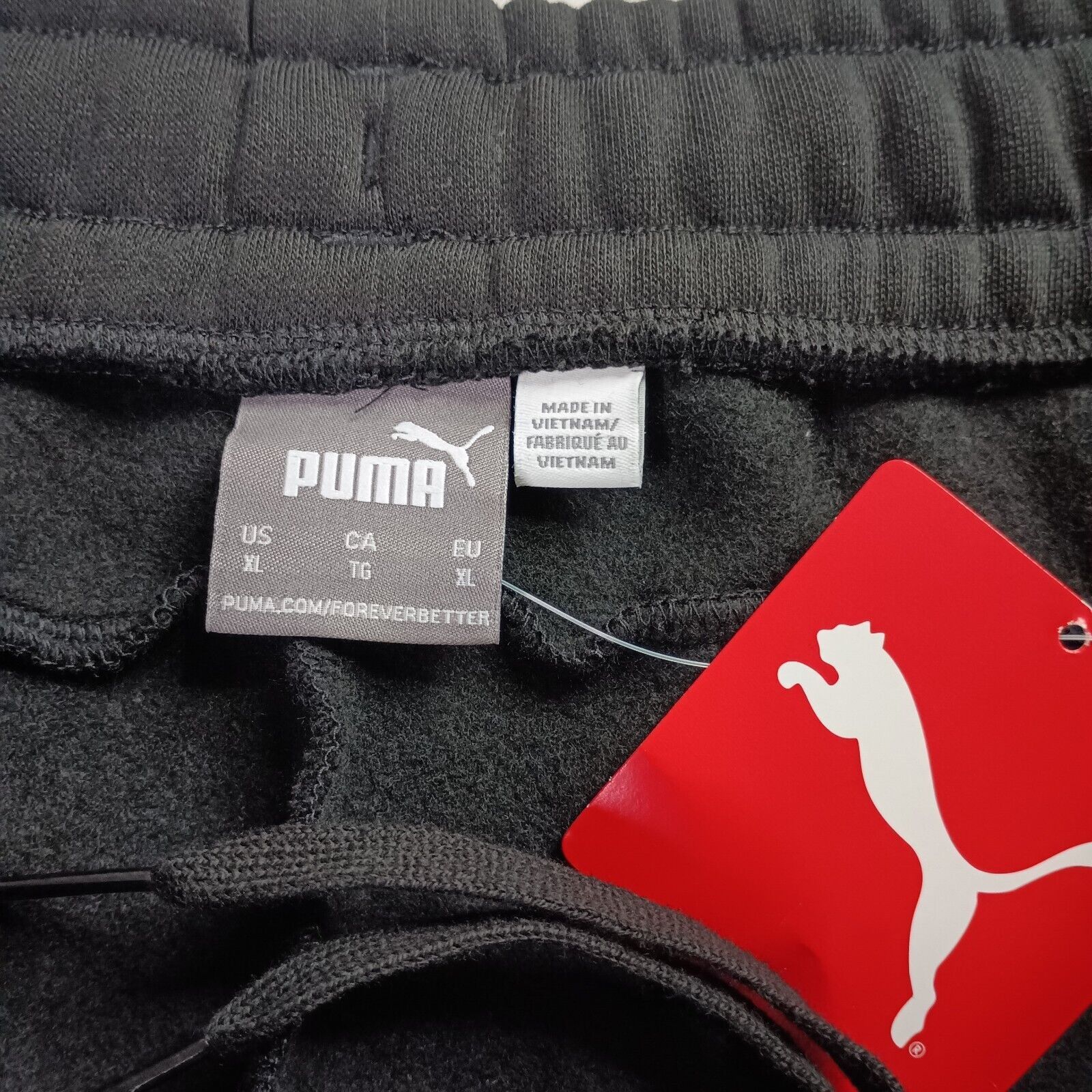 Puma Puma Sweatpants Men's XL Black Straight Leg Drawstring Size US 38 / EU 54 - 5 Thumbnail