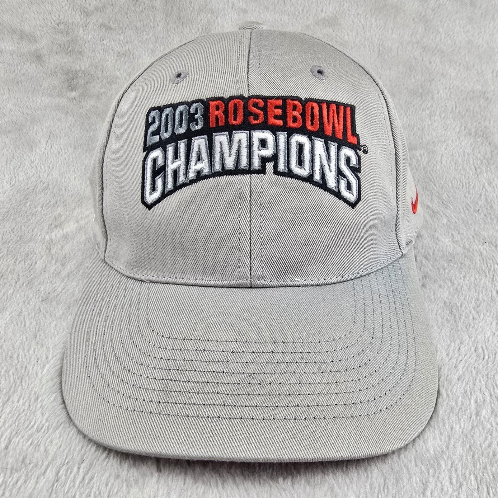 Nike Oklahoma Sooners 2003 Rose Bowl Champions Hat Vintage Y2K Size ONE SIZE - 1 Thumbnail