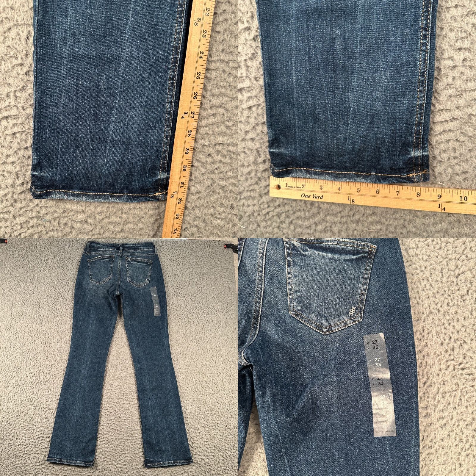 Silver Jeans Co. Silver Jeans Co Women's Jeans 27x32 Blue Suki Slim Bootcut Distressed Low Rise New Size 27" / US 4 / IT 40 - 8 Thumbnail