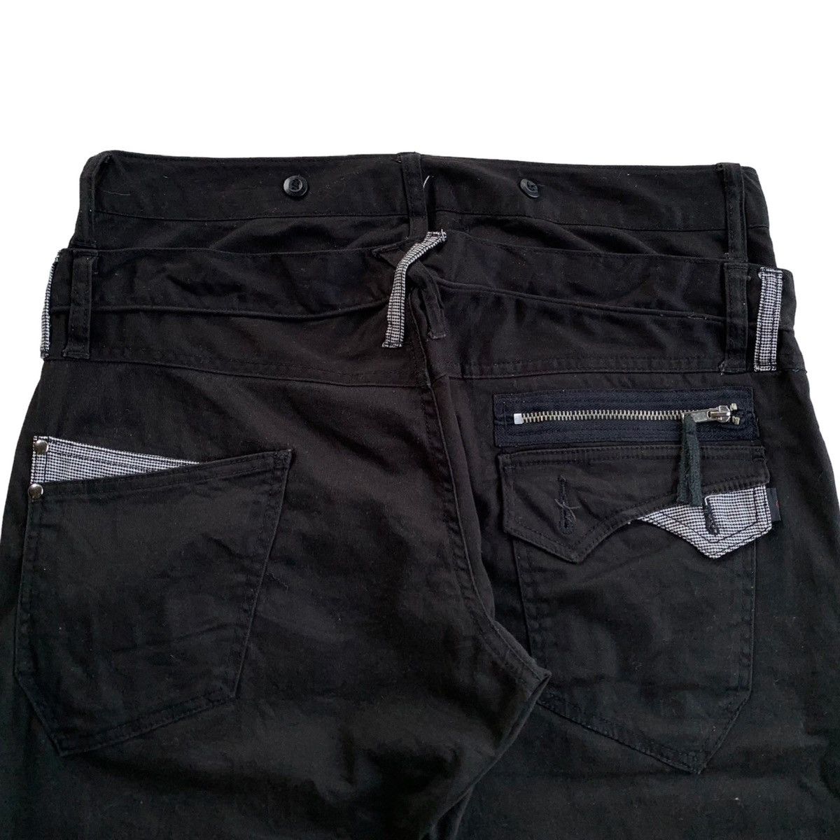 Japanese Brand 2000s Japanese Brand Wild Multi Zipper Double Waist Jeans Size US 32 / EU 48 - 5 Thumbnail
