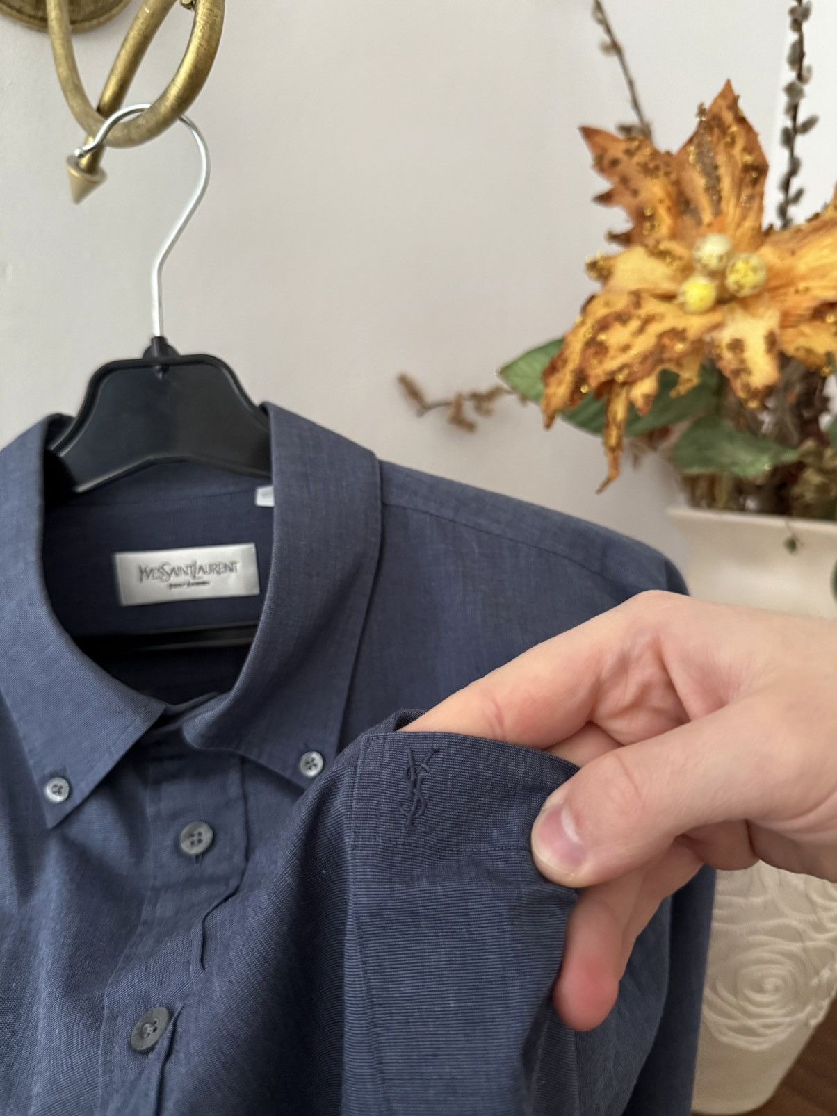 Yves Saint Laurent Vintage Yves Saint Laurent YSL Button Up Shirt Size US XL / EU 56 / 4 - 3 Thumbnail