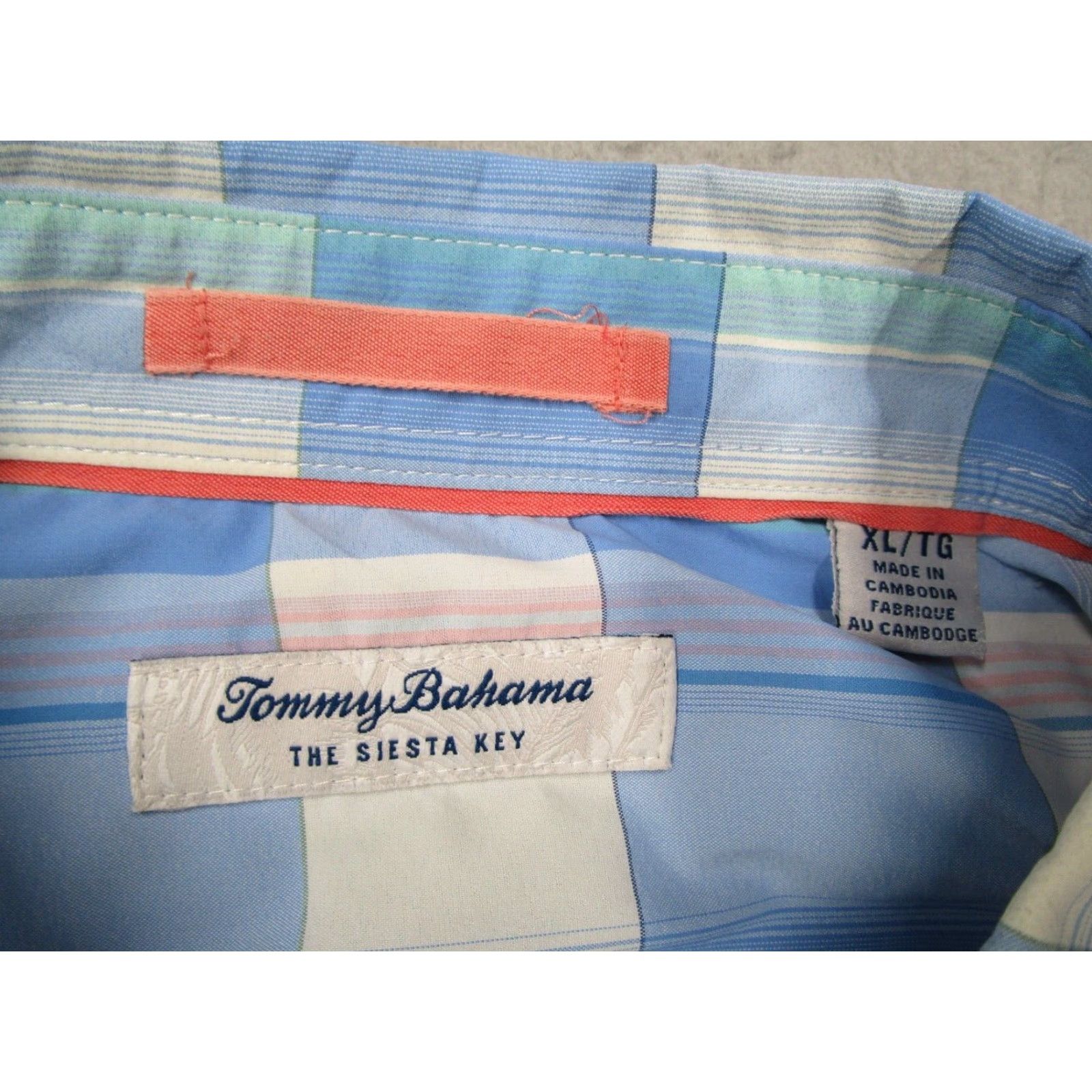 Tommy Bahama Tommy Bahama Button-Up Shirt Men Extra Large Blue Long Sleeve Check Size US XL / EU 56 / 4 - 3 Thumbnail