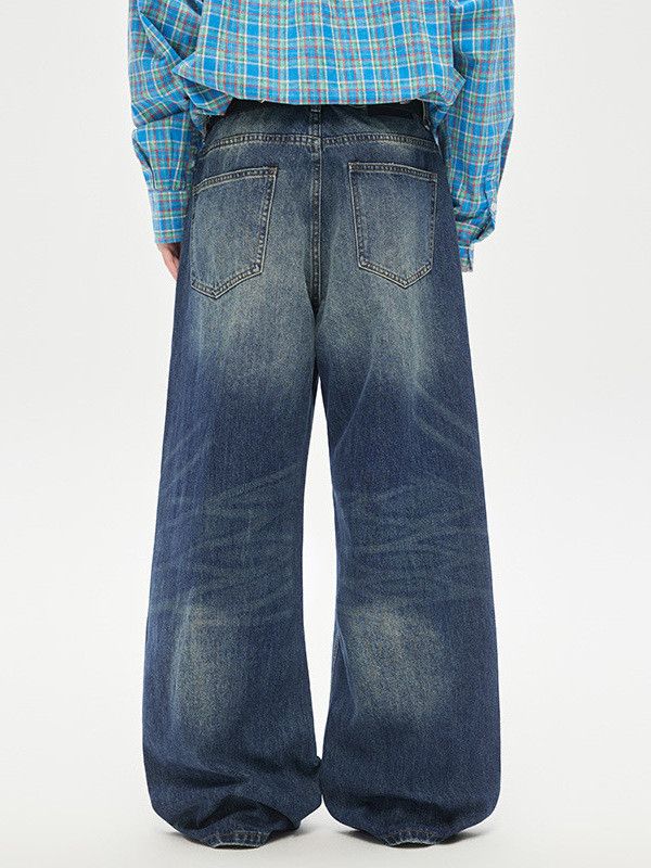 Vintage Men's Retro Loose Washed Straight Leg Jeans Size US 32 / EU 48 - 4 Thumbnail