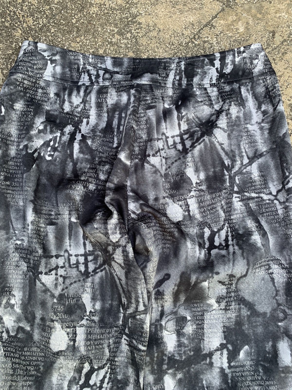 Hysteric Glamour × If Six Was Nine × Japanese Brand 2000s Whealth Honor Poem Smoky Graphic Flared bootcut Pants Size 29" - 8 Thumbnail