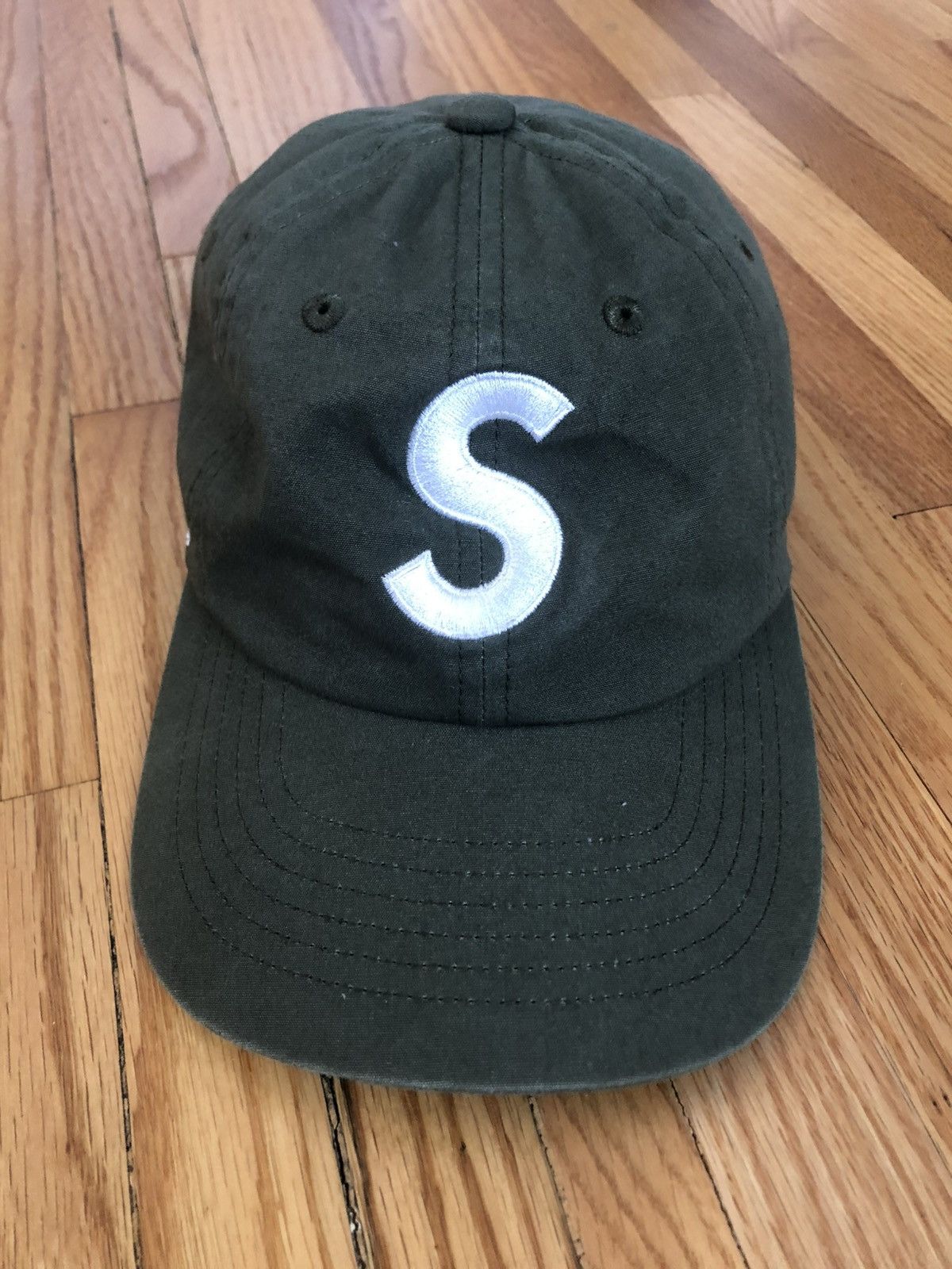 Supreme Supreme S Logo 6-panel Suede Olive FW16 | Grailed