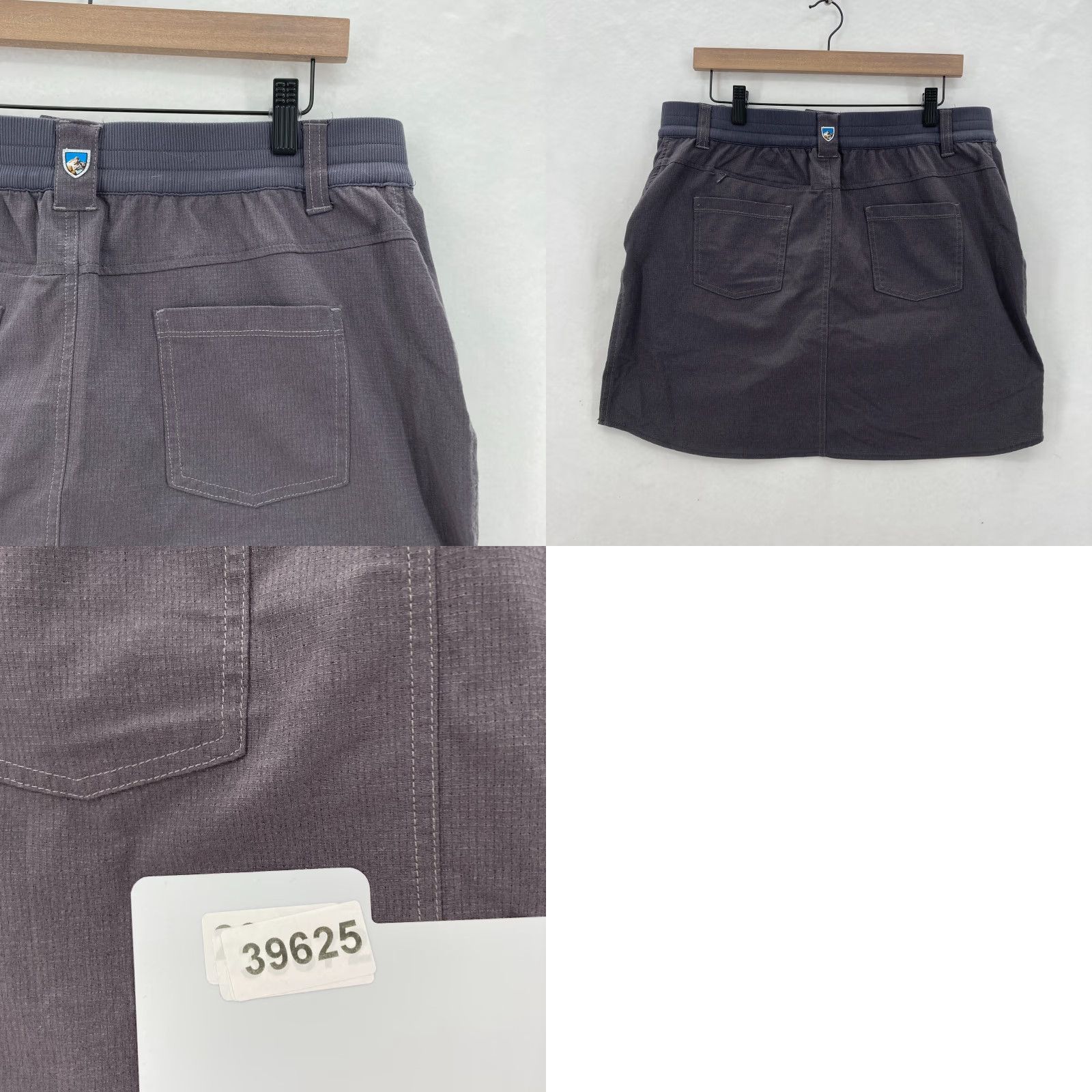 Vintage Kuhl Strattus Skort Women's 12 Dark Gray Stretch Ripstop Lined Hiking Travel Skort Size 34" / US 12 / IT 48 - 9 Thumbnail